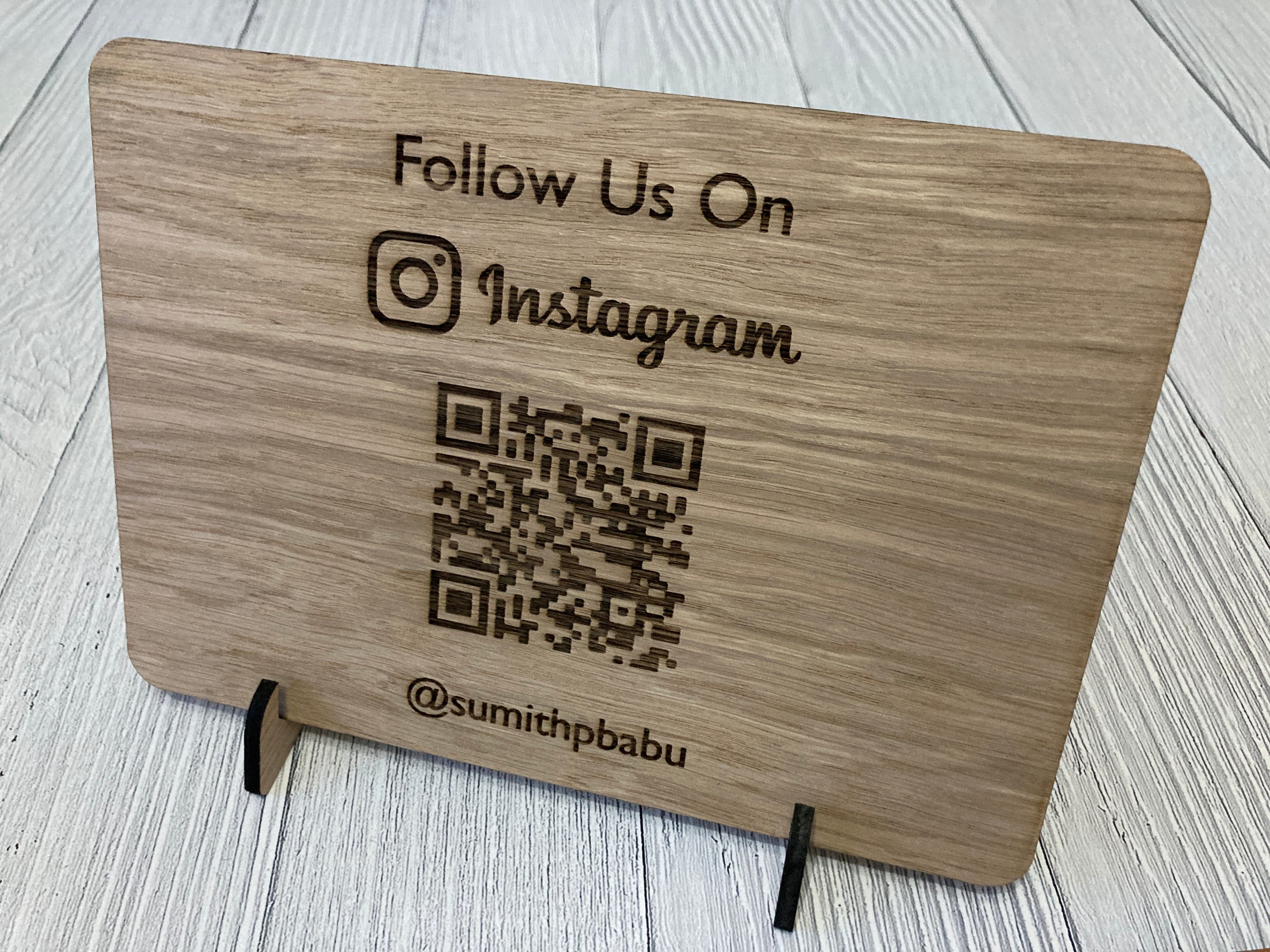 Personalised Wooden Sign with Optional Stand, Freestanding Sign, Oak - Image 3