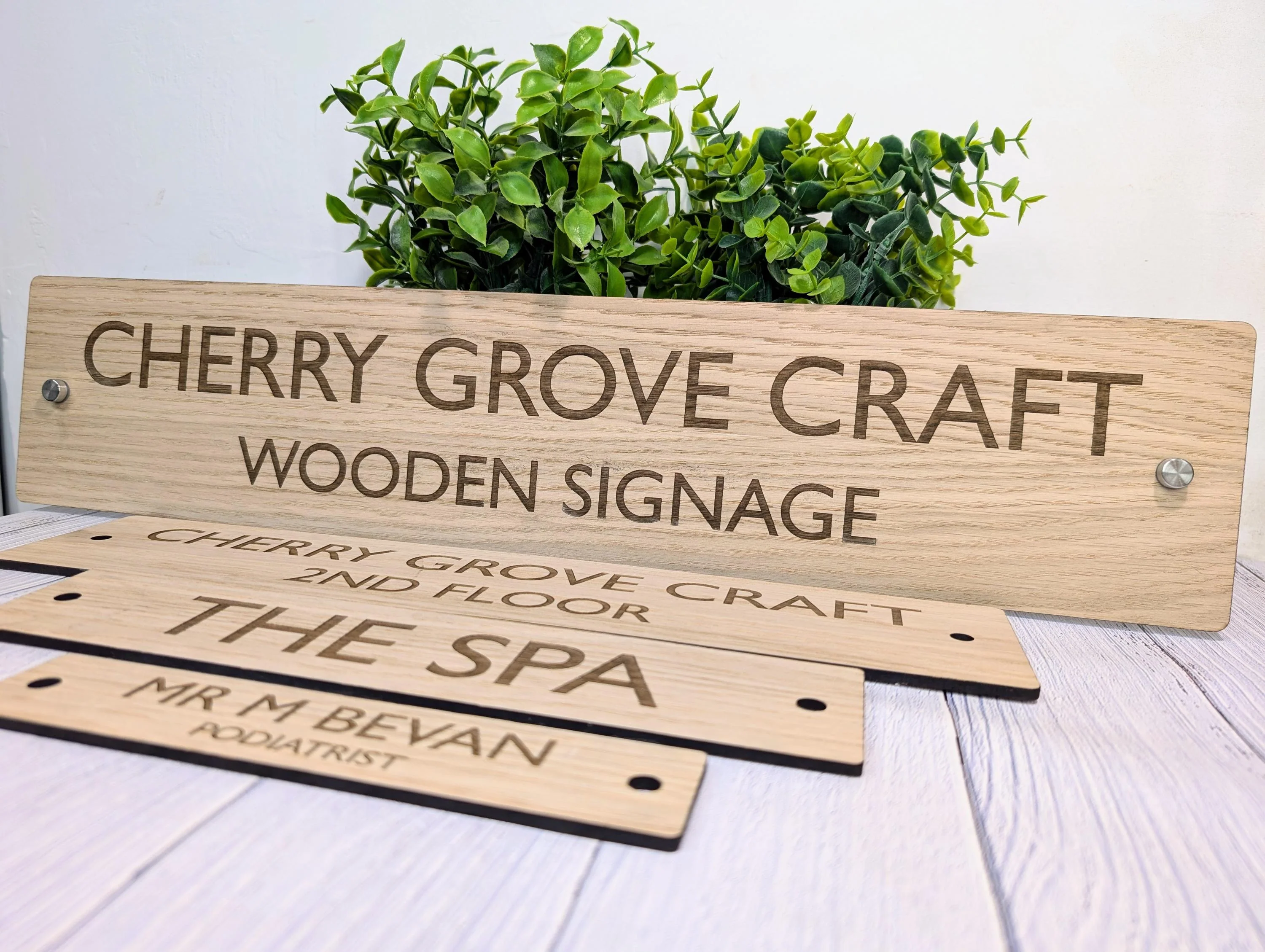 Personalised Wooden Sign with Stainless Steel Standoffs – Reception Areas, Hotels, Offices & More | Signage for Doors or Walls | 4 Sizes - Image 5