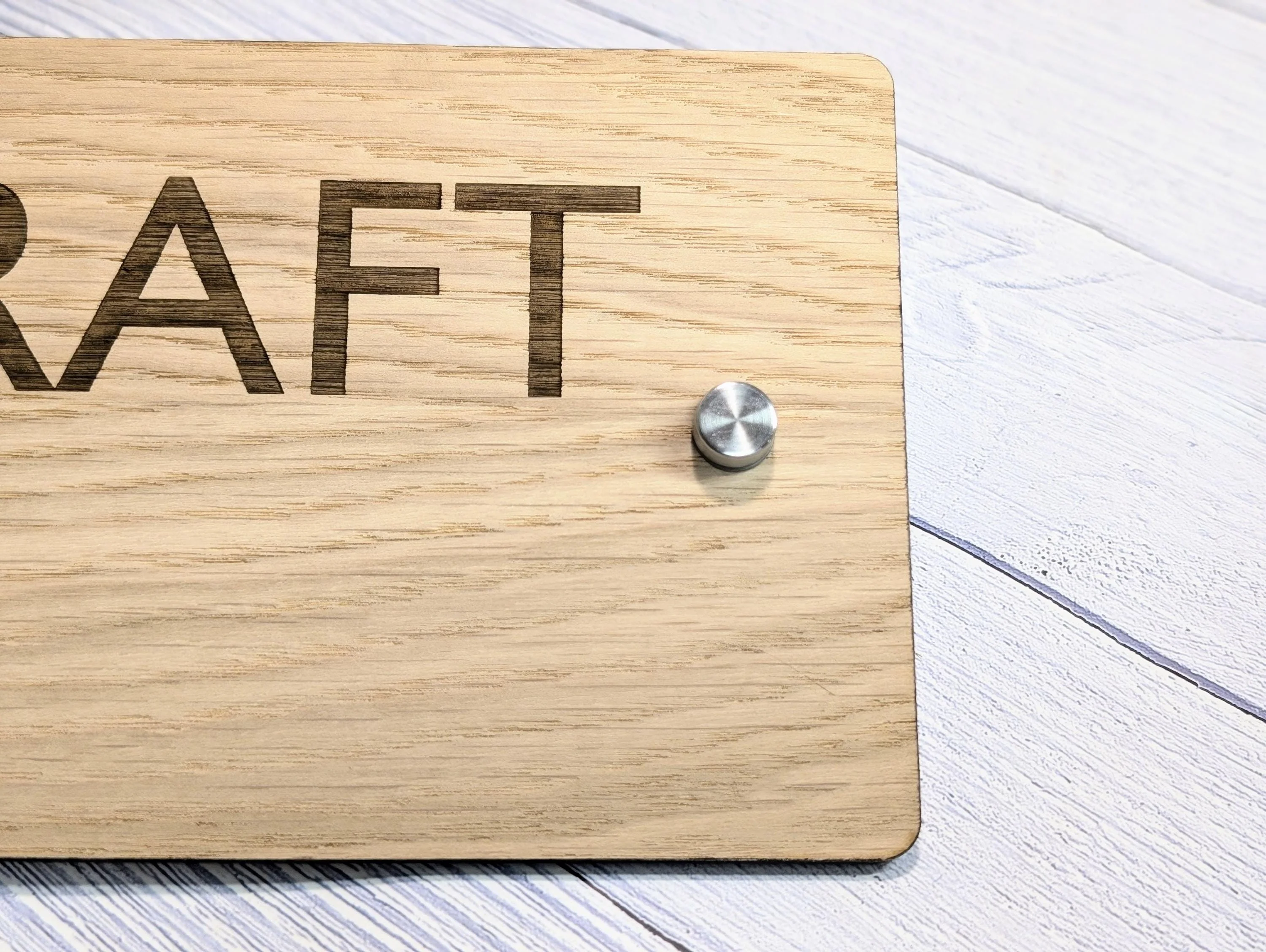 Personalised Wooden Sign with Stainless Steel Standoffs – Reception Areas, Hotels, Offices & More | Signage for Doors or Walls | 4 Sizes - Image 8