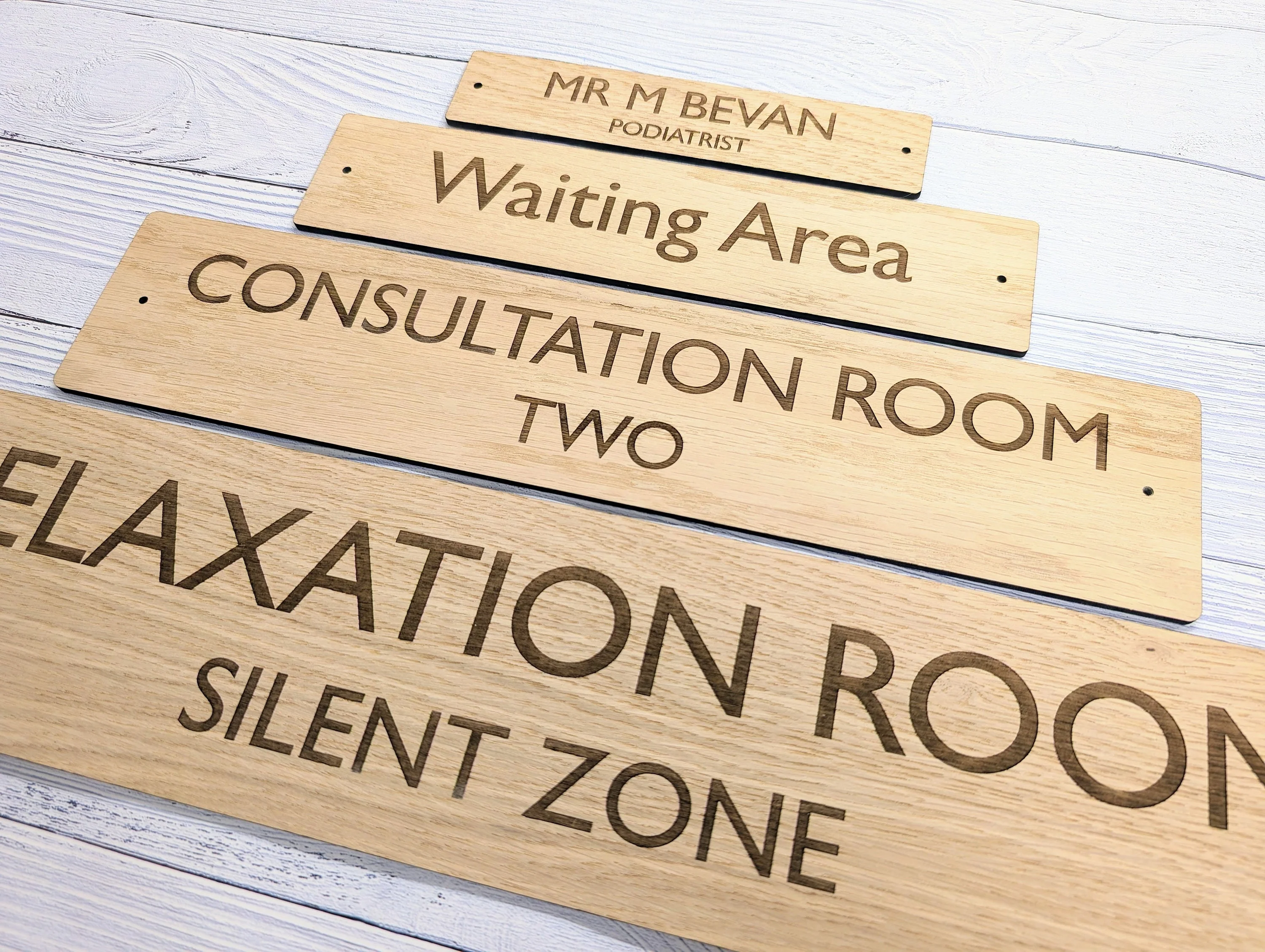 Personalised Wooden Signs for Medical & Wellness Spaces - Customisable for Doors, Receptions, GP Surgeries, Spas - Multiple Sizes Available - Image 4