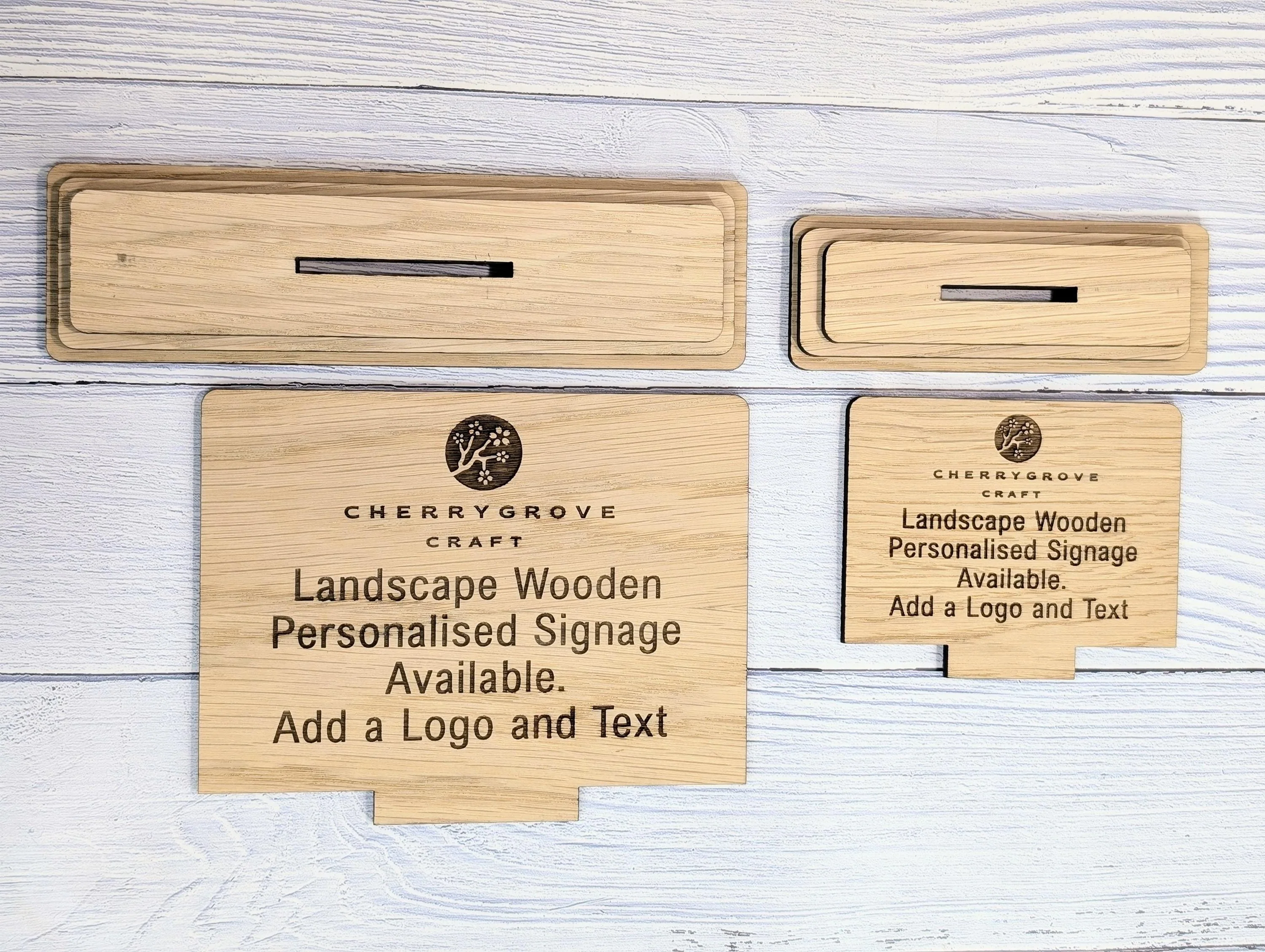 Personalised Wooden Table Signs - Custom Text, Logo, Freestanding, Removable Base, Two Sizes, Conference, Wedding, Retail, AirBnB Signage - Image 6