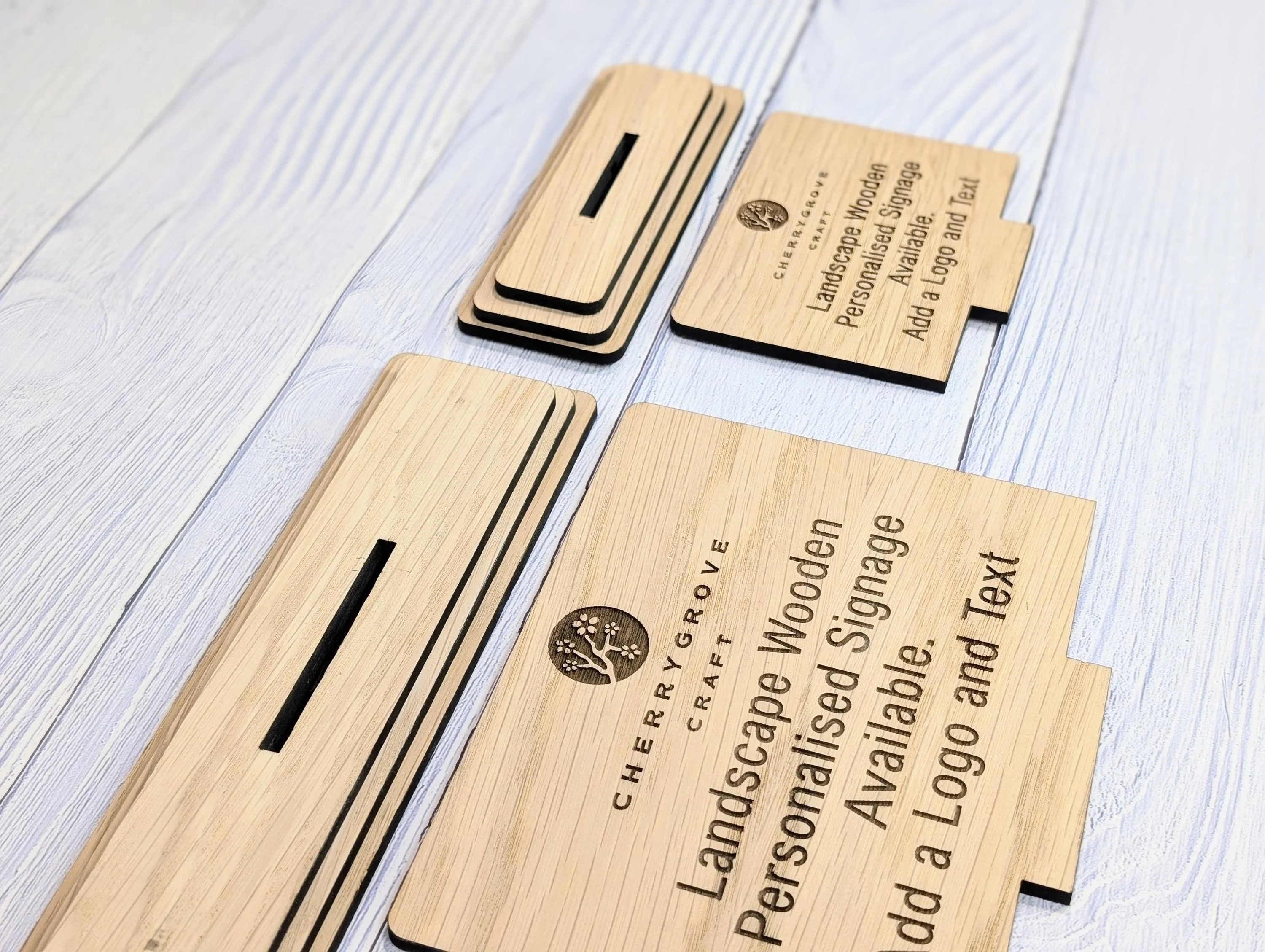 Personalised Wooden Table Signs - Custom Text, Logo, Freestanding, Removable Base, Two Sizes, Conference, Wedding, Retail, AirBnB Signage - Image 7