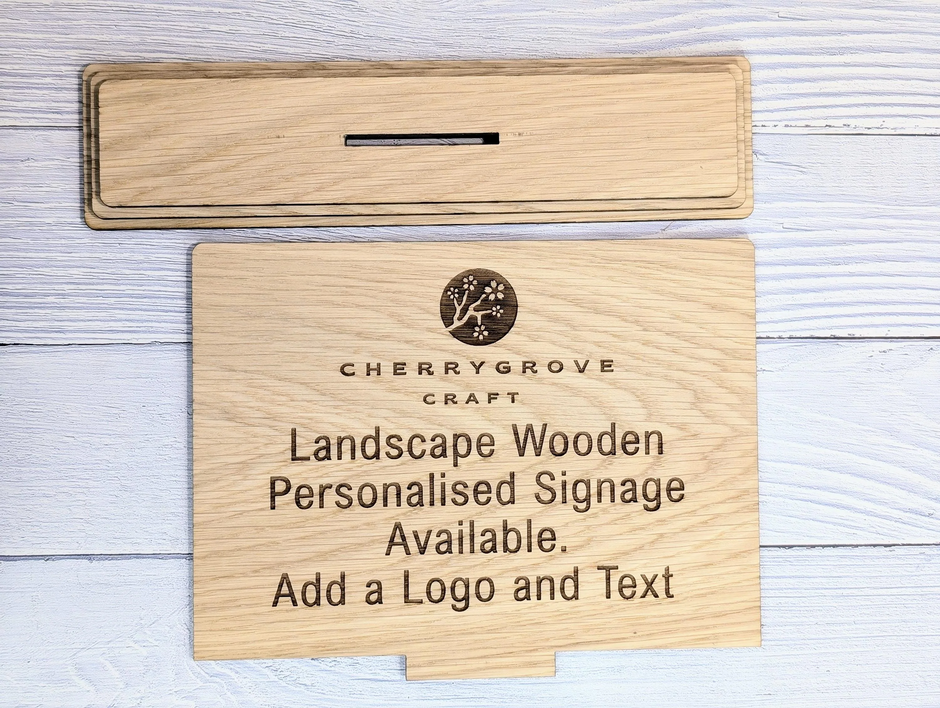 Personalised Wooden Table Signs XL - Custom Text, Logo, Freestanding, Removable Base, Two Sizes, Conference, Wedding, Retail, AirBnB Signage - Image 4