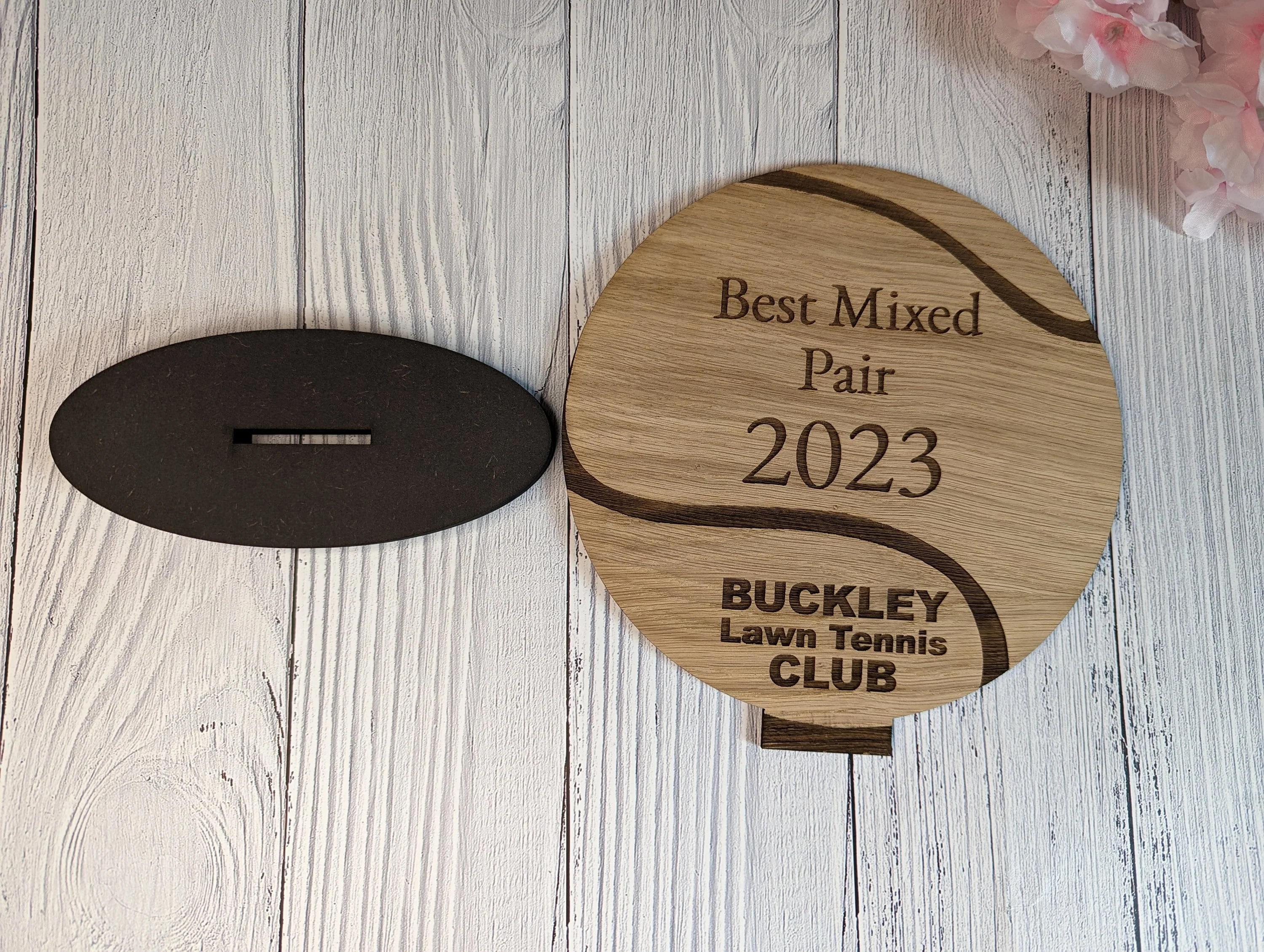Personalised Wooden Tennis Trophies | Tennis Ball Shaped Award for Clubs & Events - Image 5