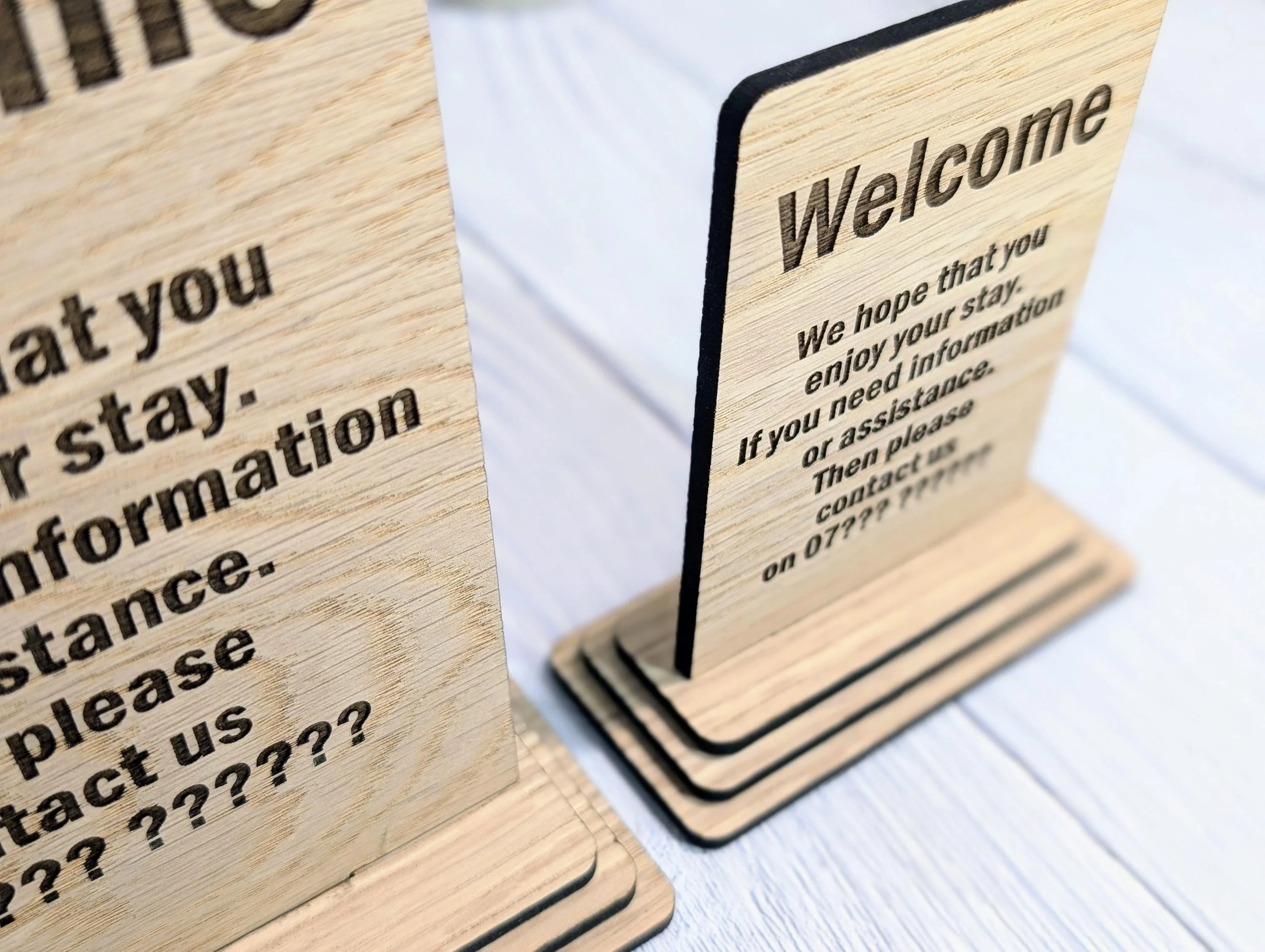 Personalised Wooden Welcome Sign – Perfect for Your Home, Rental Properties, Holiday Homes, B&Bs | Wood Table Signage | Two Sizes - Image 4