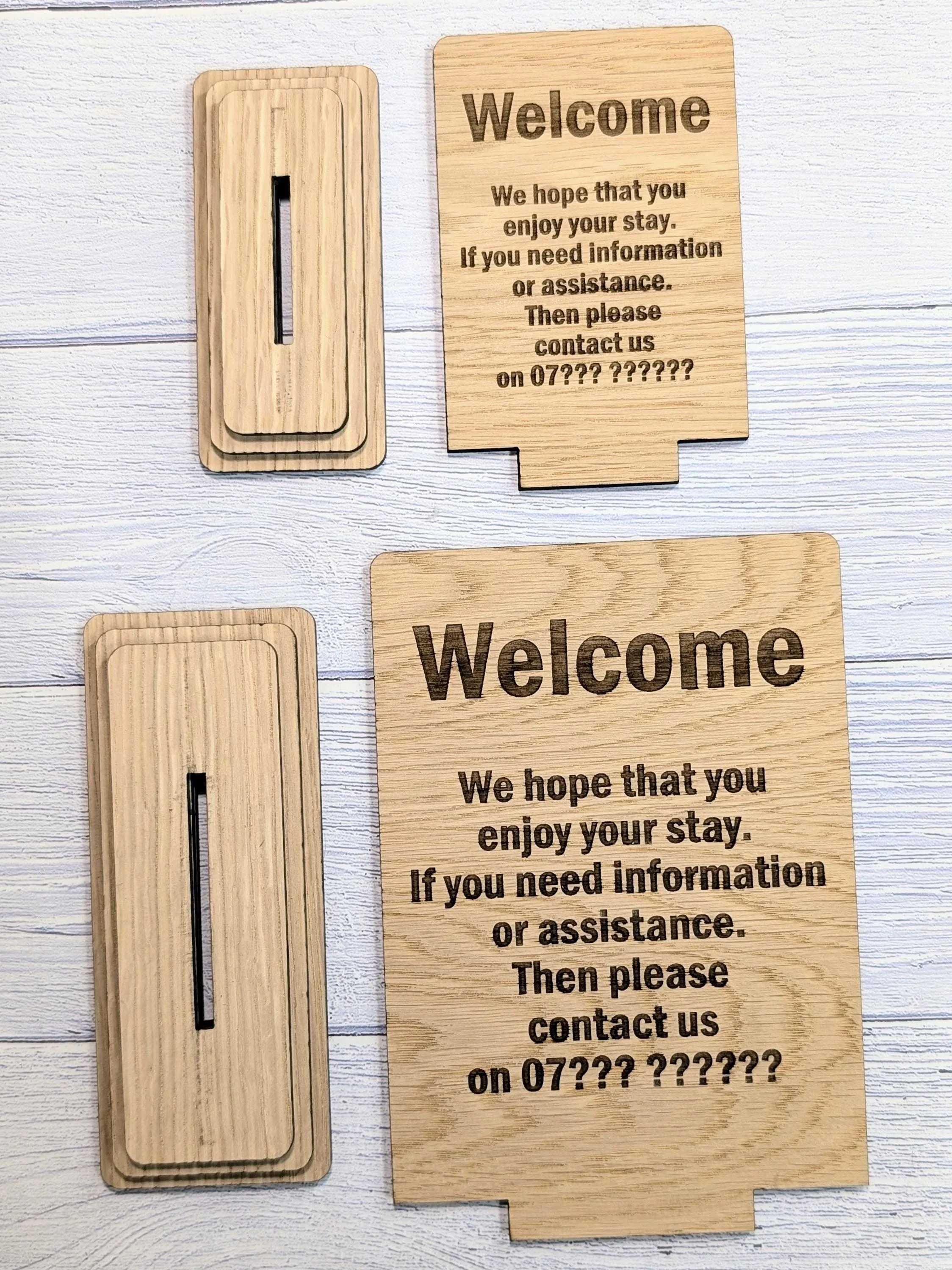 Personalised Wooden Welcome Sign – Perfect for Your Home, Rental Properties, Holiday Homes, B&Bs | Wood Table Signage | Two Sizes - Image 5
