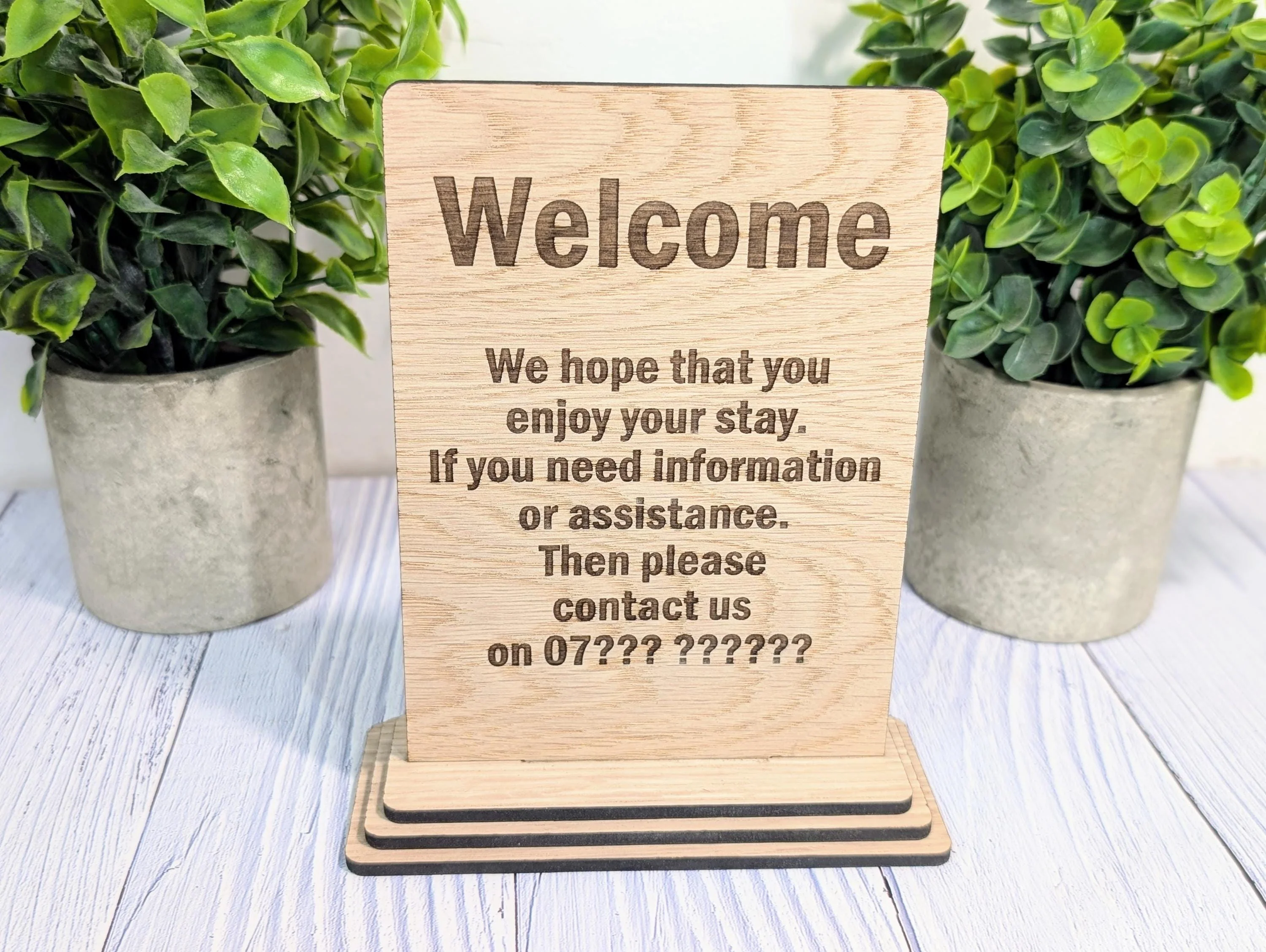 Personalised Wooden Welcome Sign – Perfect for Your Home, Rental Properties, Holiday Homes, B&Bs | Wood Table Signage | Two Sizes - Image 9