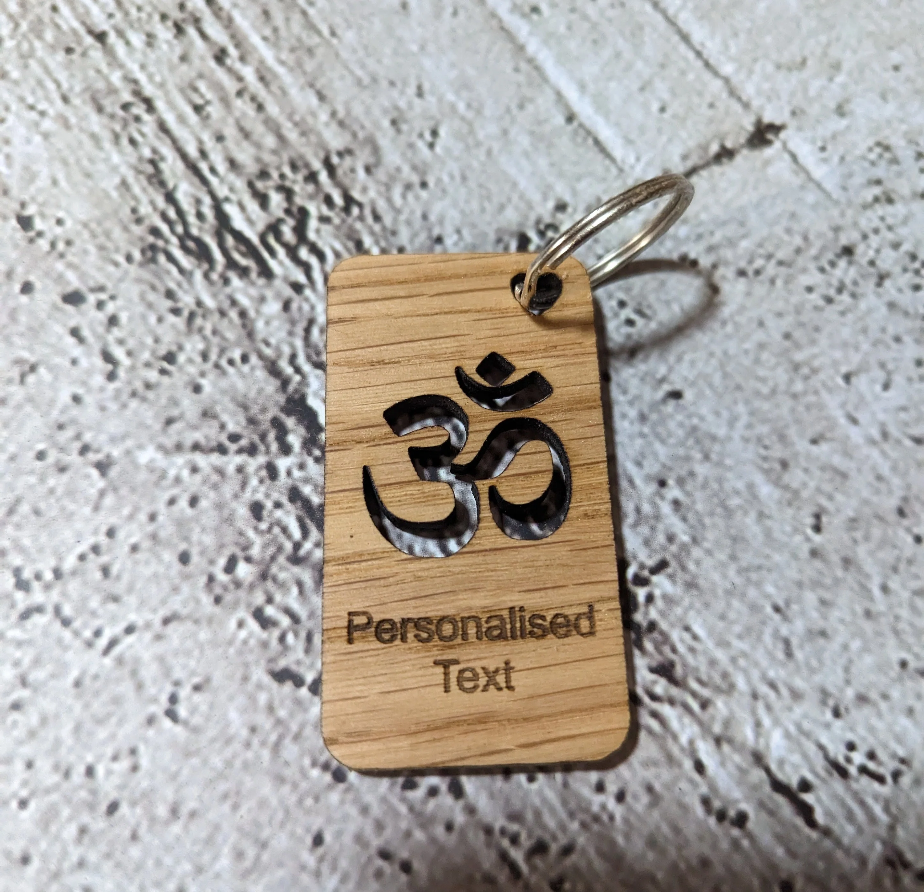 Personalised Yoga Keyrings, Engraved Wooden Lotus Flower & Namaste Keyrings - Image 7