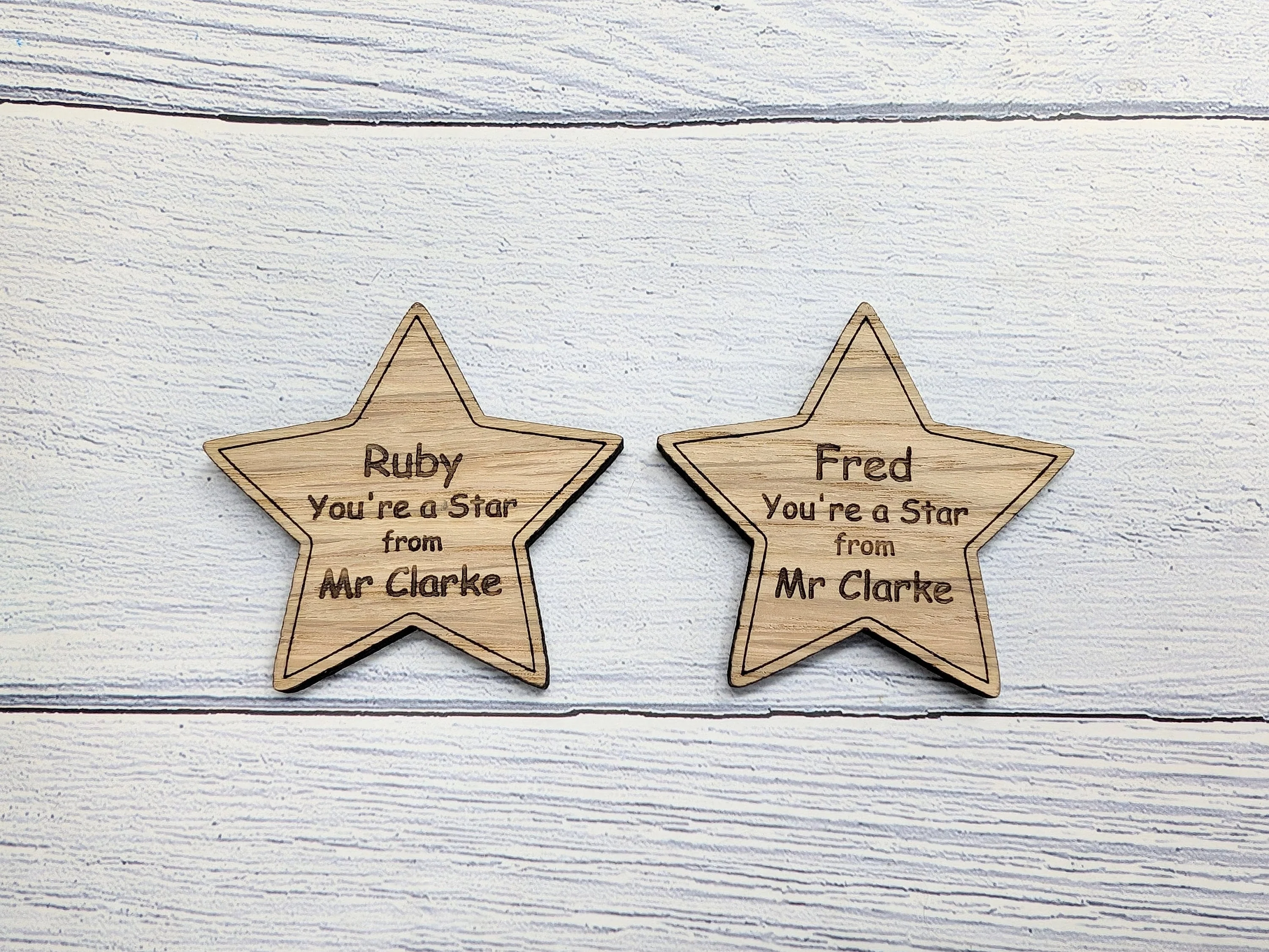 Personalised 'You're a Star' Hug Token - Wooden Student Gift, End of Year - Custom Name Engraved - Ideal Gift for Students from Teachers - Image 3