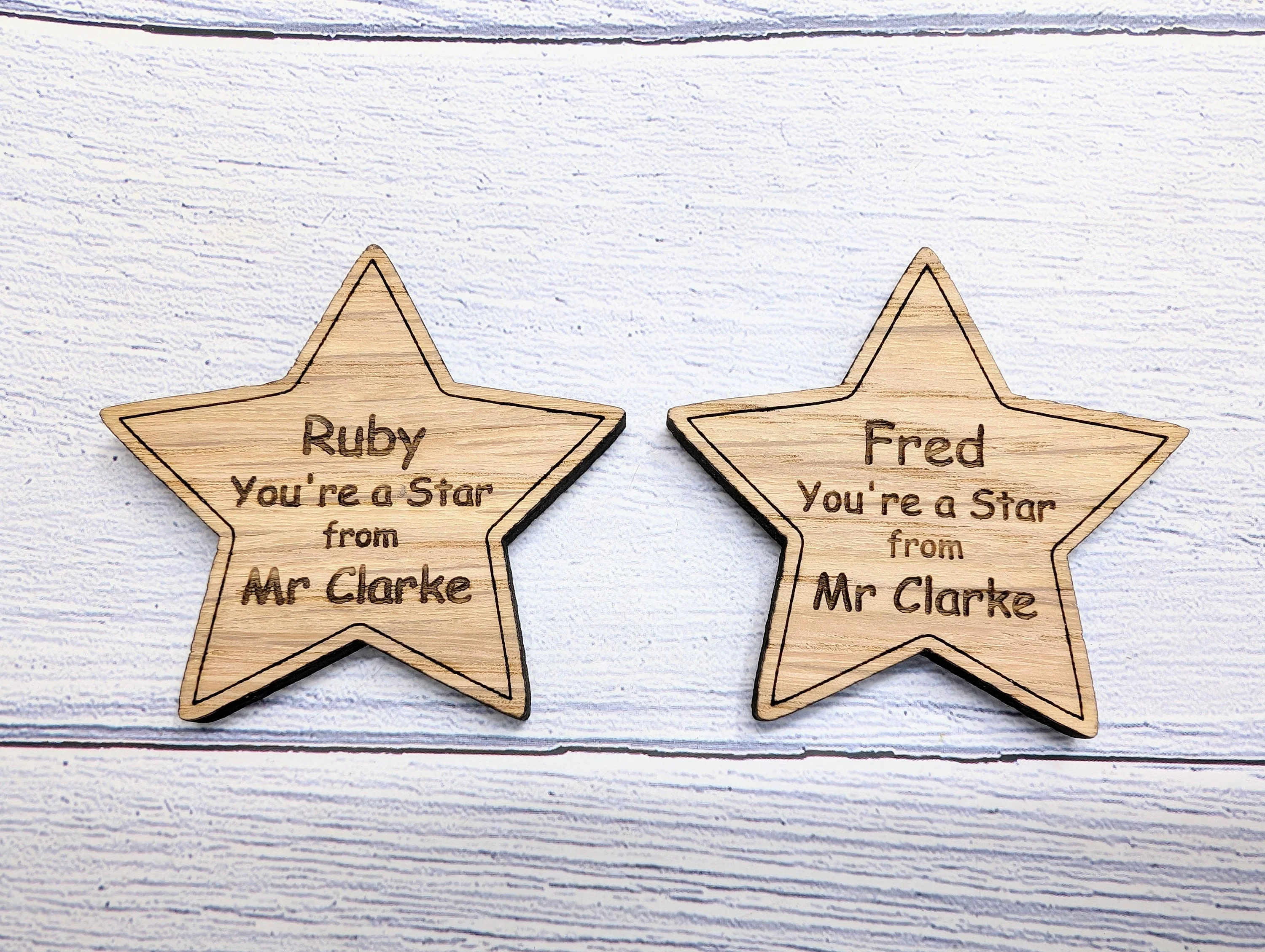 Personalised 'You're a Star' Hug Token - Wooden Student Gift, End of Year - Custom Name Engraved - Ideal Gift for Students from Teachers - Image 4