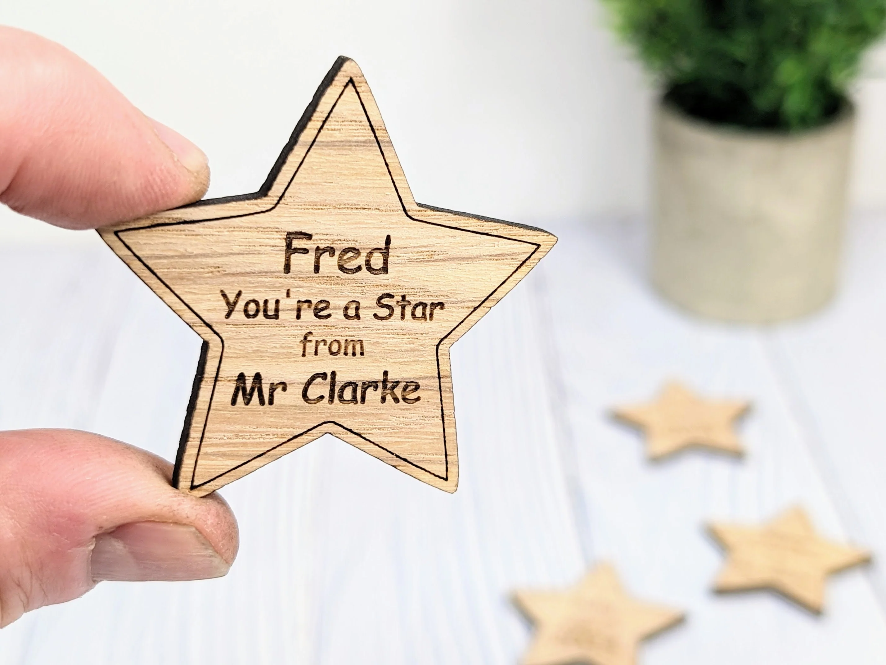 Personalised 'You're a Star' Hug Token - Wooden Student Gift, End of Year - Custom Name Engraved - Ideal Gift for Students from Teachers - Image 5