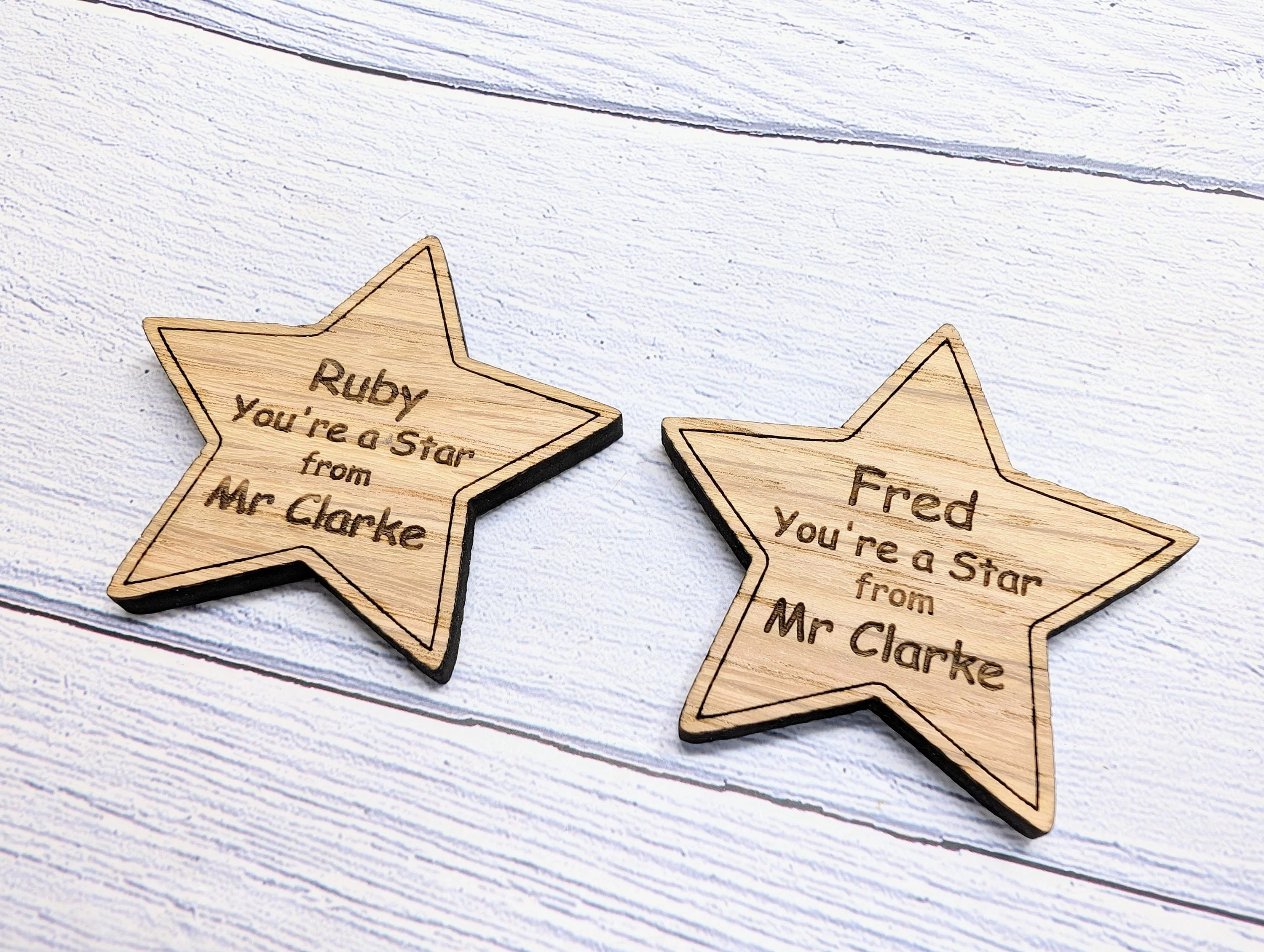 Personalised 'You're a Star' Hug Token - Wooden Student Gift, End of Year - Custom Name Engraved - Ideal Gift for Students from Teachers - Image 7