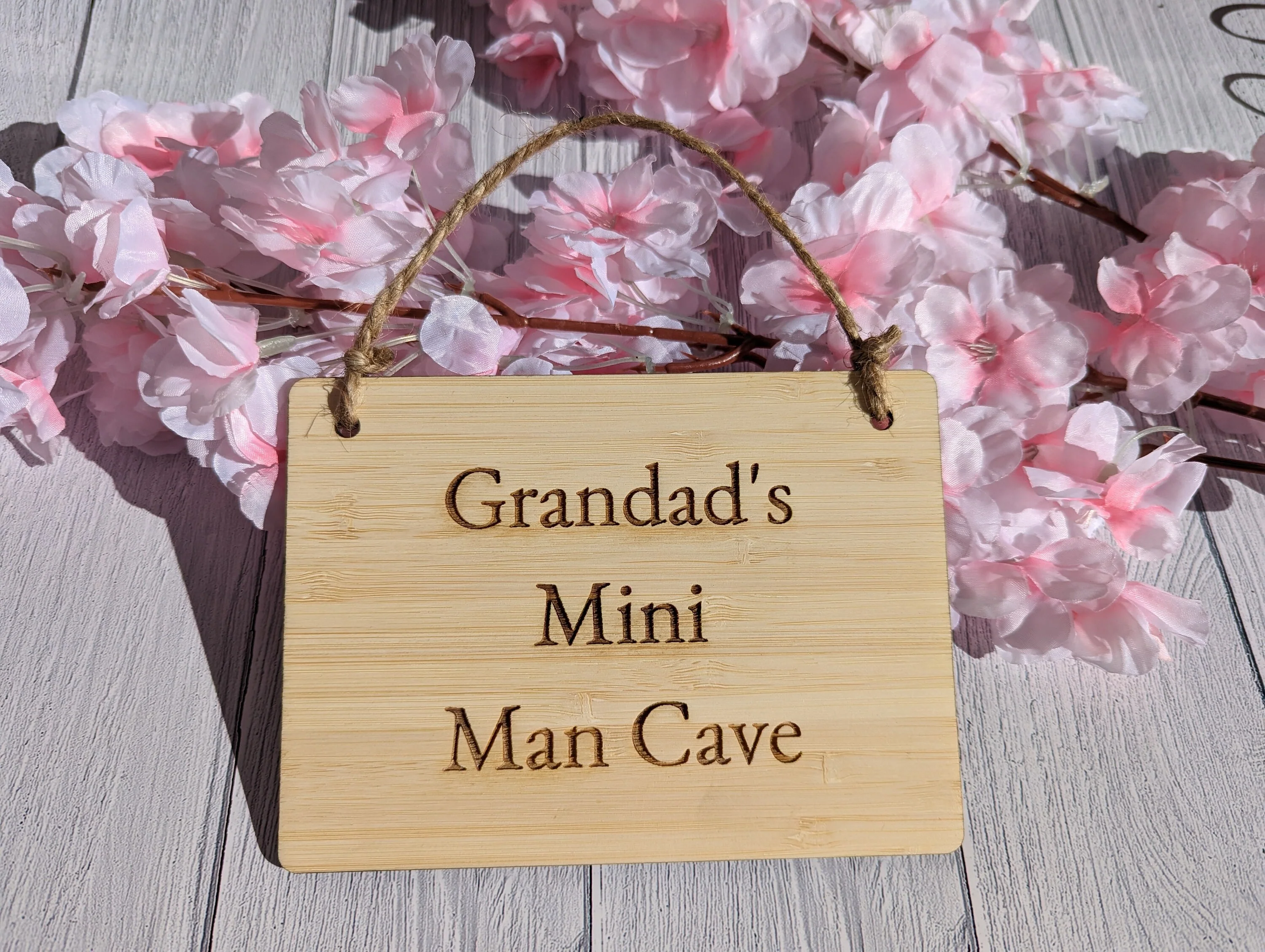 Personalized Bamboo Hanging Signs - Sustainable and Customizable Gift - 4 sizes, Father's Day Gift - Image 4