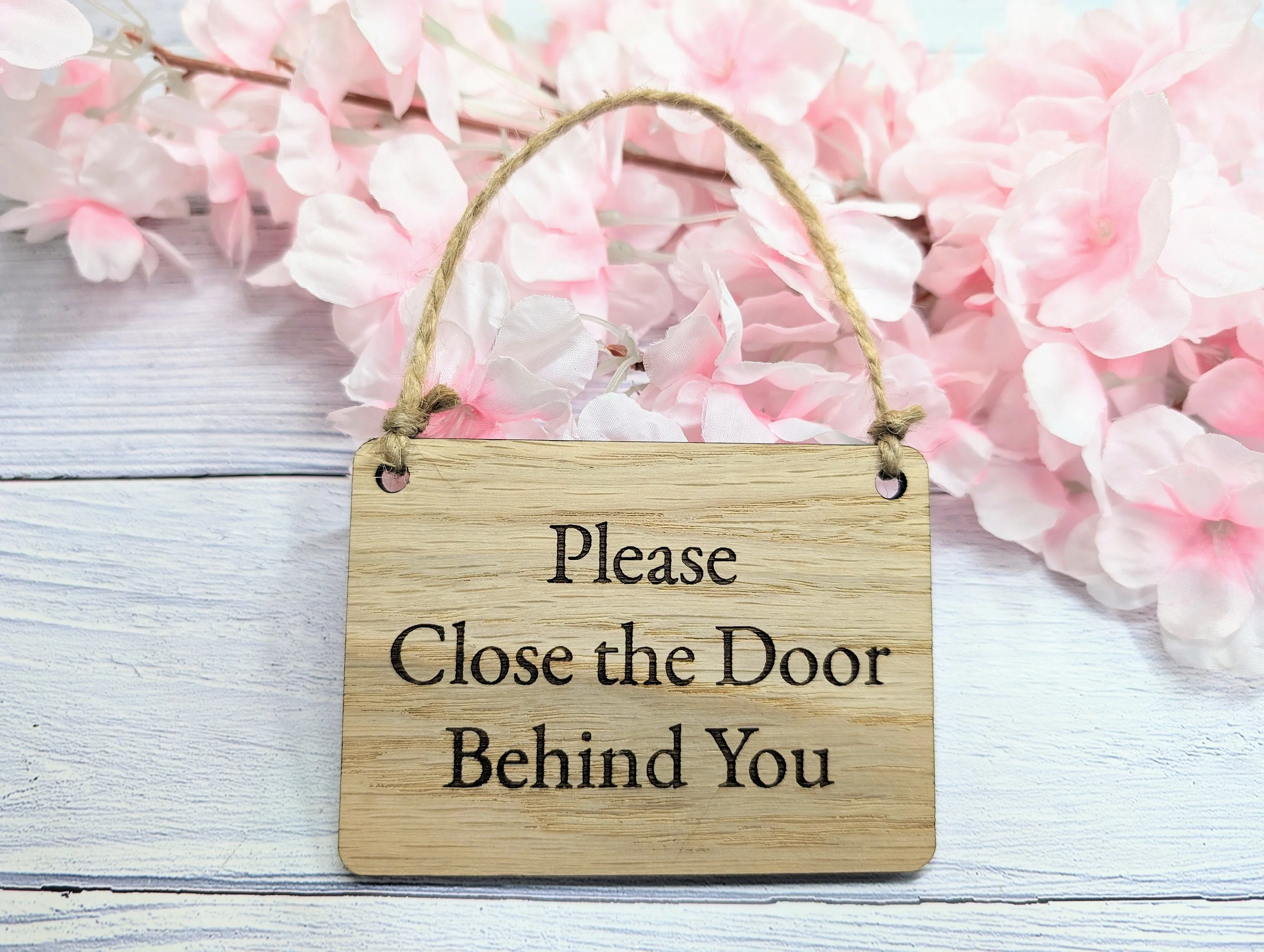 Please Close The Door Behind You Wooden Sign - Indoor Courtesy Sign - Available in 4 Sizes, Door Sign, Wall Sign, Bulk - Image 2