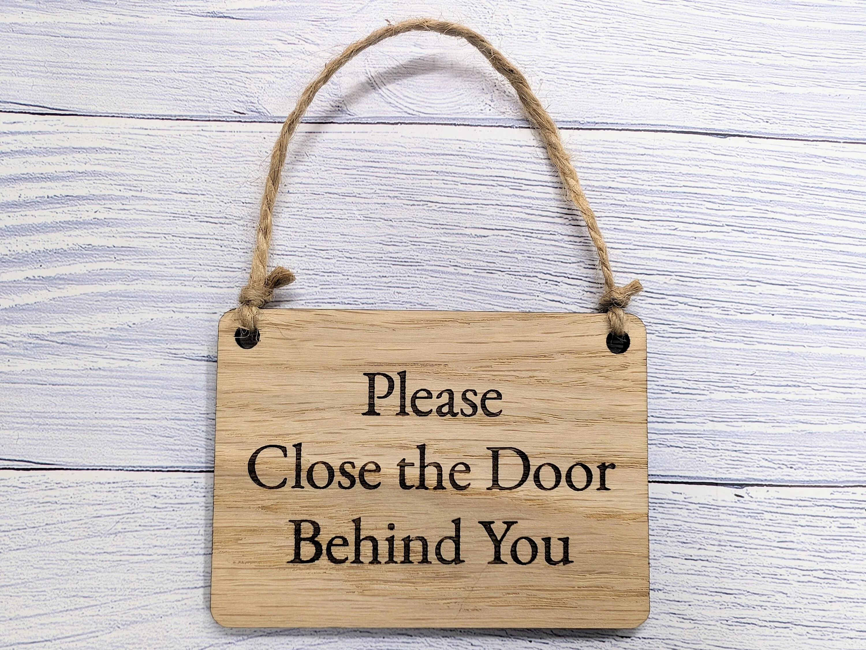 Please Close The Door Behind You Wooden Sign - Indoor Courtesy Sign - Available in 4 Sizes, Door Sign, Wall Sign, Bulk - Image 3