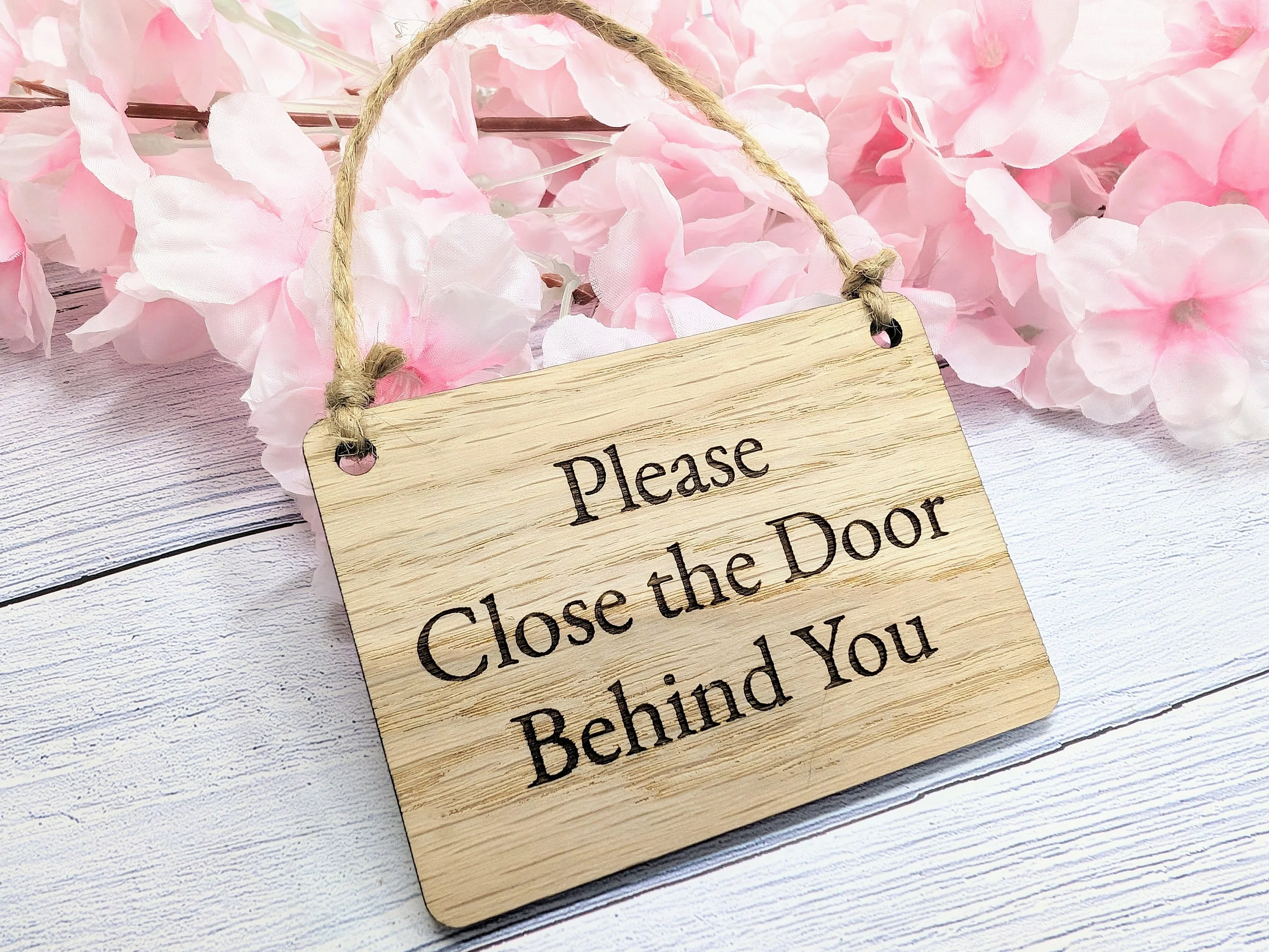 Please Close The Door Behind You Wooden Sign - Indoor Courtesy Sign - Available in 4 Sizes, Door Sign, Wall Sign, Bulk - Image 4