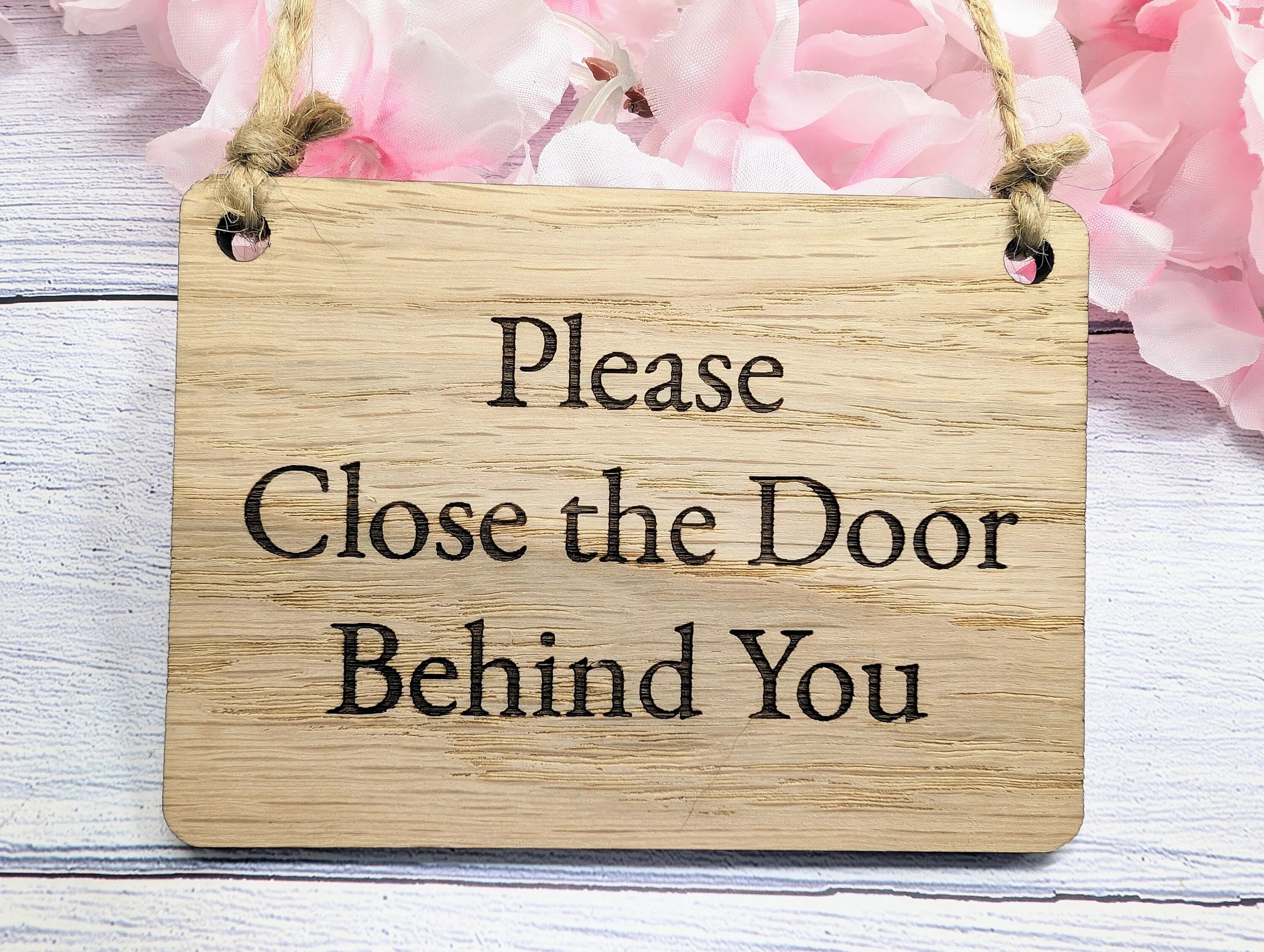 Please Close The Door Behind You Wooden Sign - Indoor Courtesy Sign - Available in 4 Sizes, Door Sign, Wall Sign, Bulk - Image 5