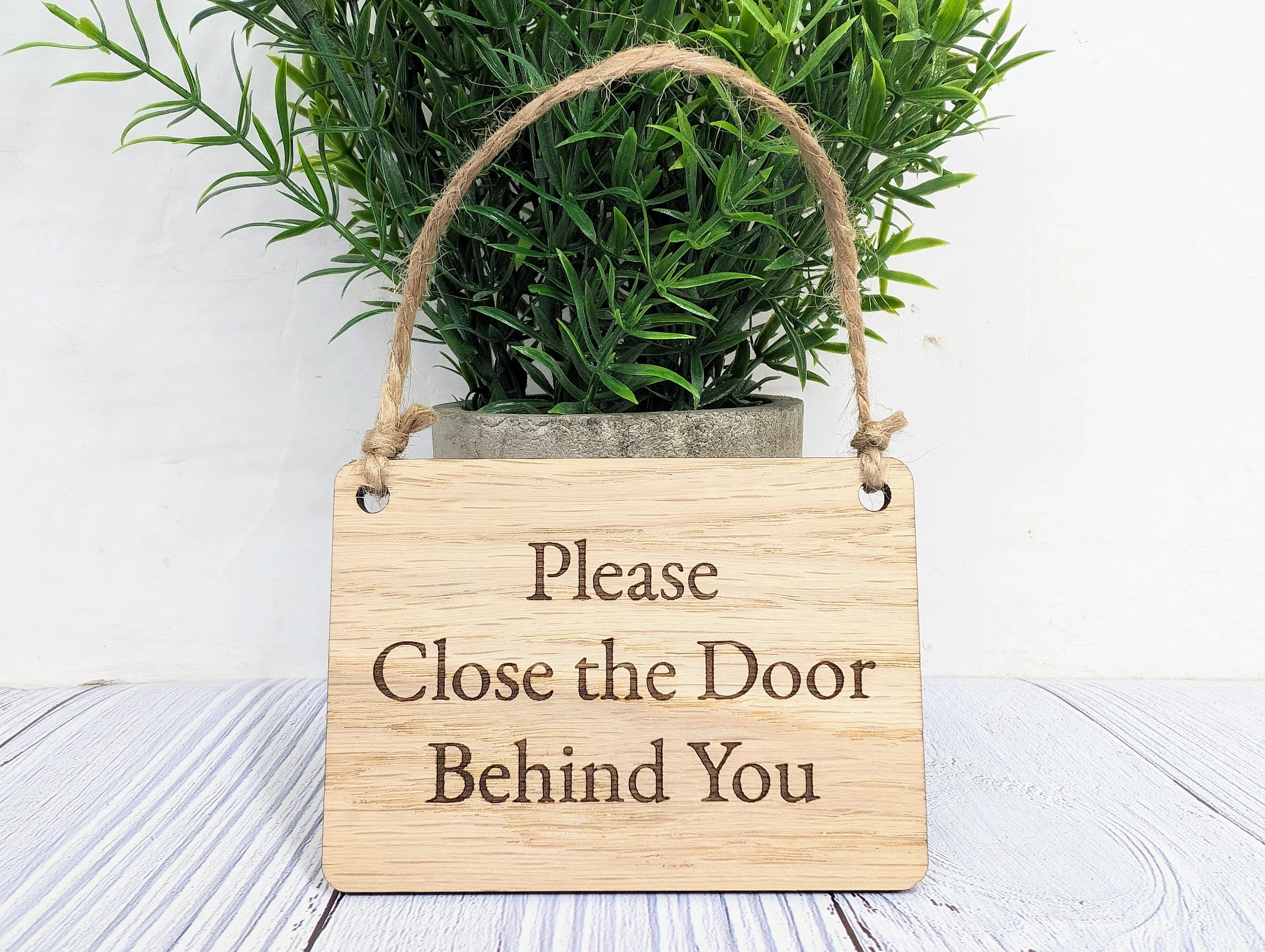 Please Close The Door Behind You Wooden Sign - Indoor Courtesy Sign - Available in 4 Sizes, Door Sign, Wall Sign, Bulk - Image 6