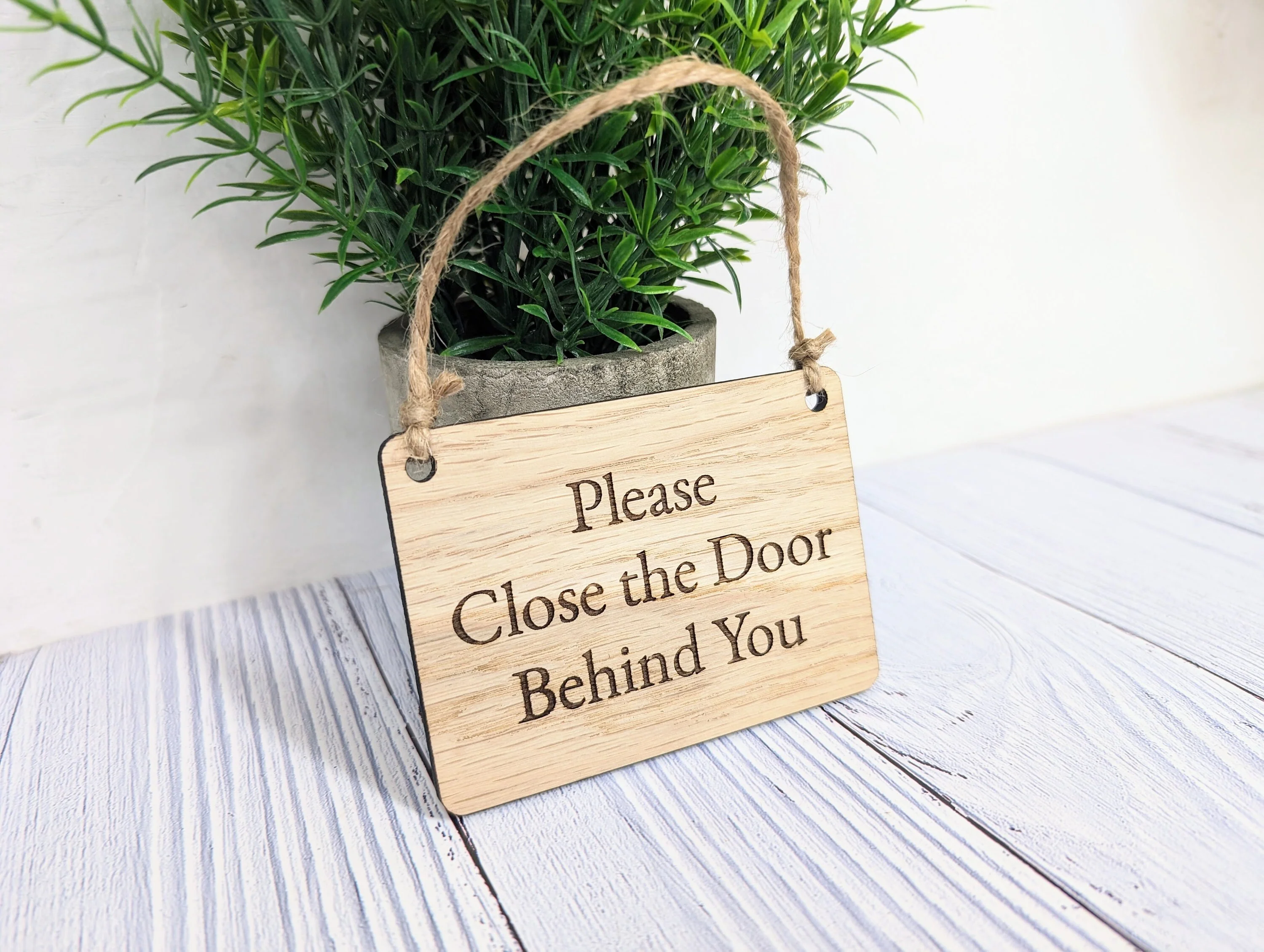 Please Close The Door Behind You Wooden Sign - Indoor Courtesy Sign - Available in 4 Sizes, Door Sign, Wall Sign, Bulk - Image 9