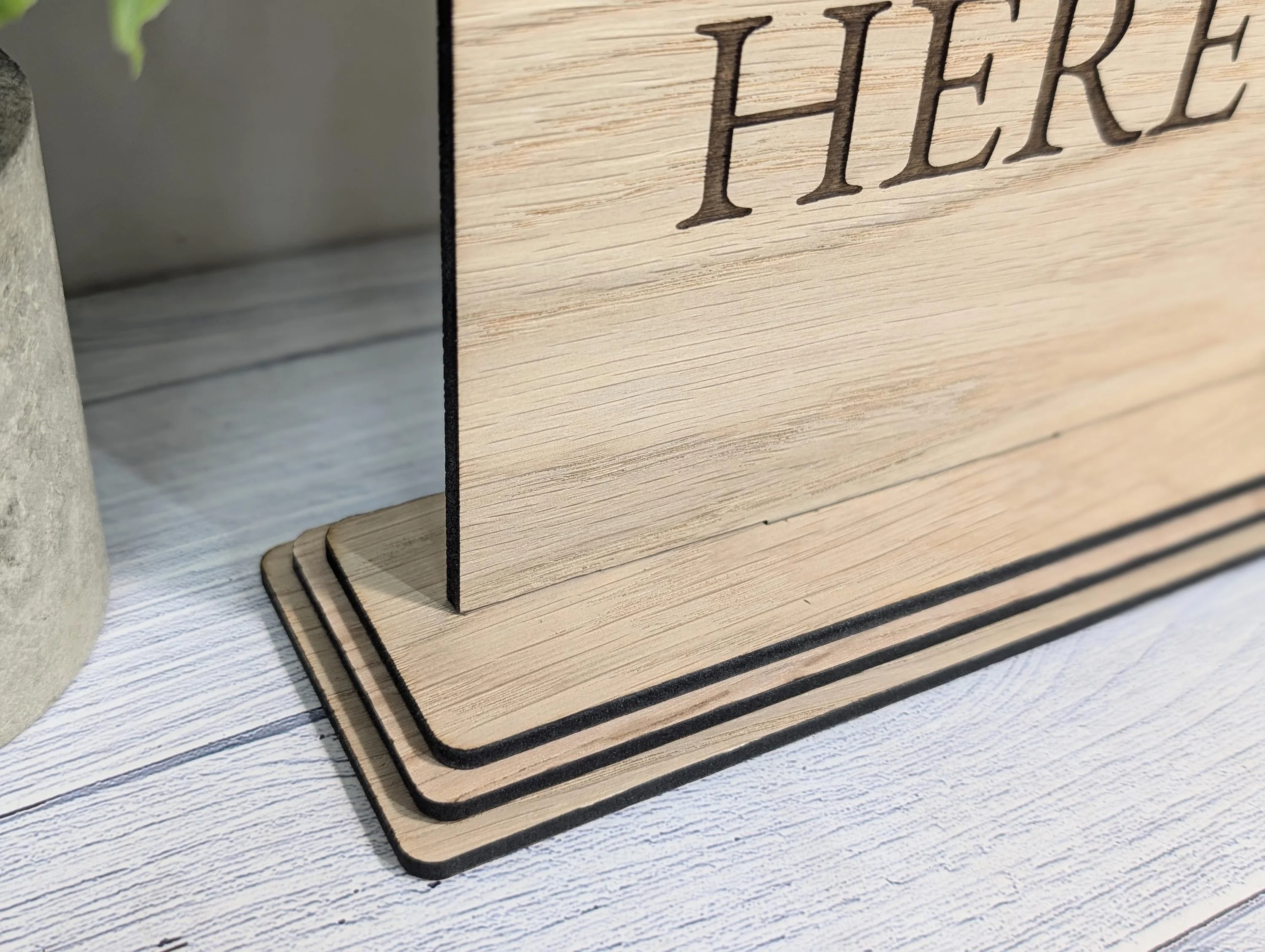 Please Pay Here | Personalised Wooden Signs - Custom Text, Freestanding with Removable Base, XL Size, Table Signage Extra Large - Image 4