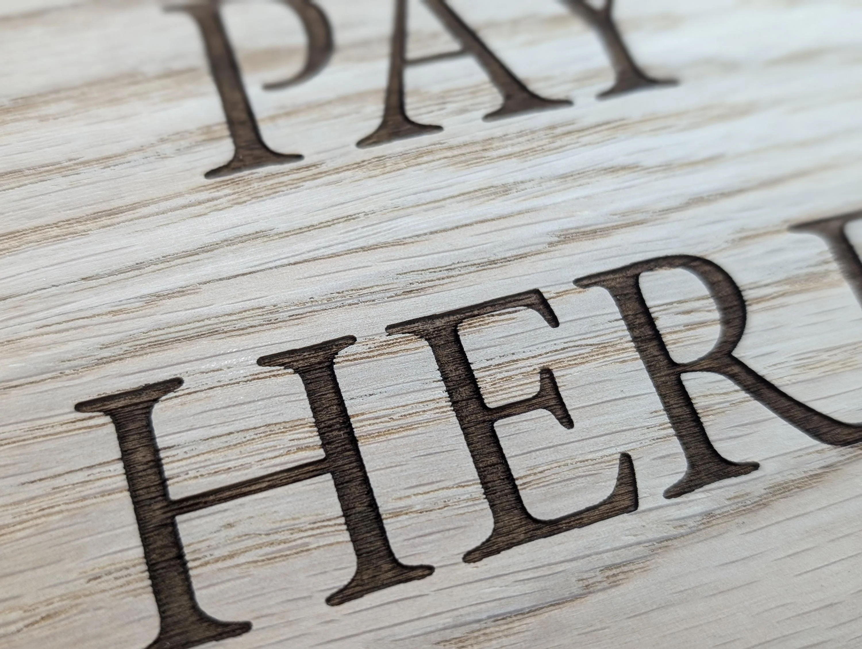 Please Pay Here | Personalised Wooden Signs - Custom Text, Freestanding with Removable Base, XL Size, Table Signage Extra Large - Image 9