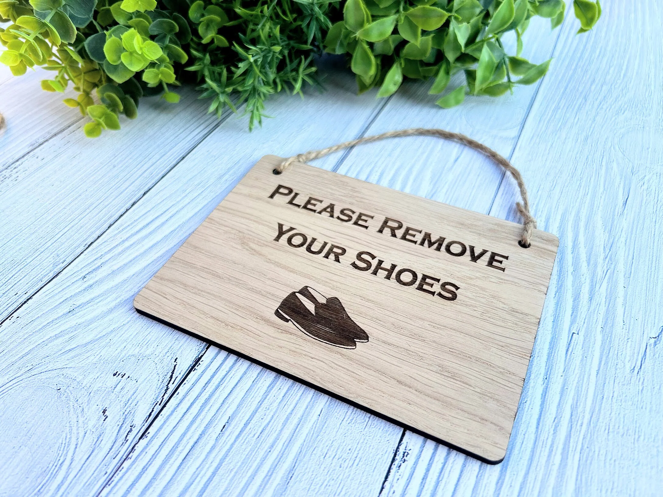 Please Remove Your Shoes | Wooden Sign | Wooden Hanging Sign | Gardeners Sign | Utility Room Sign | Guest Sign - Image 3