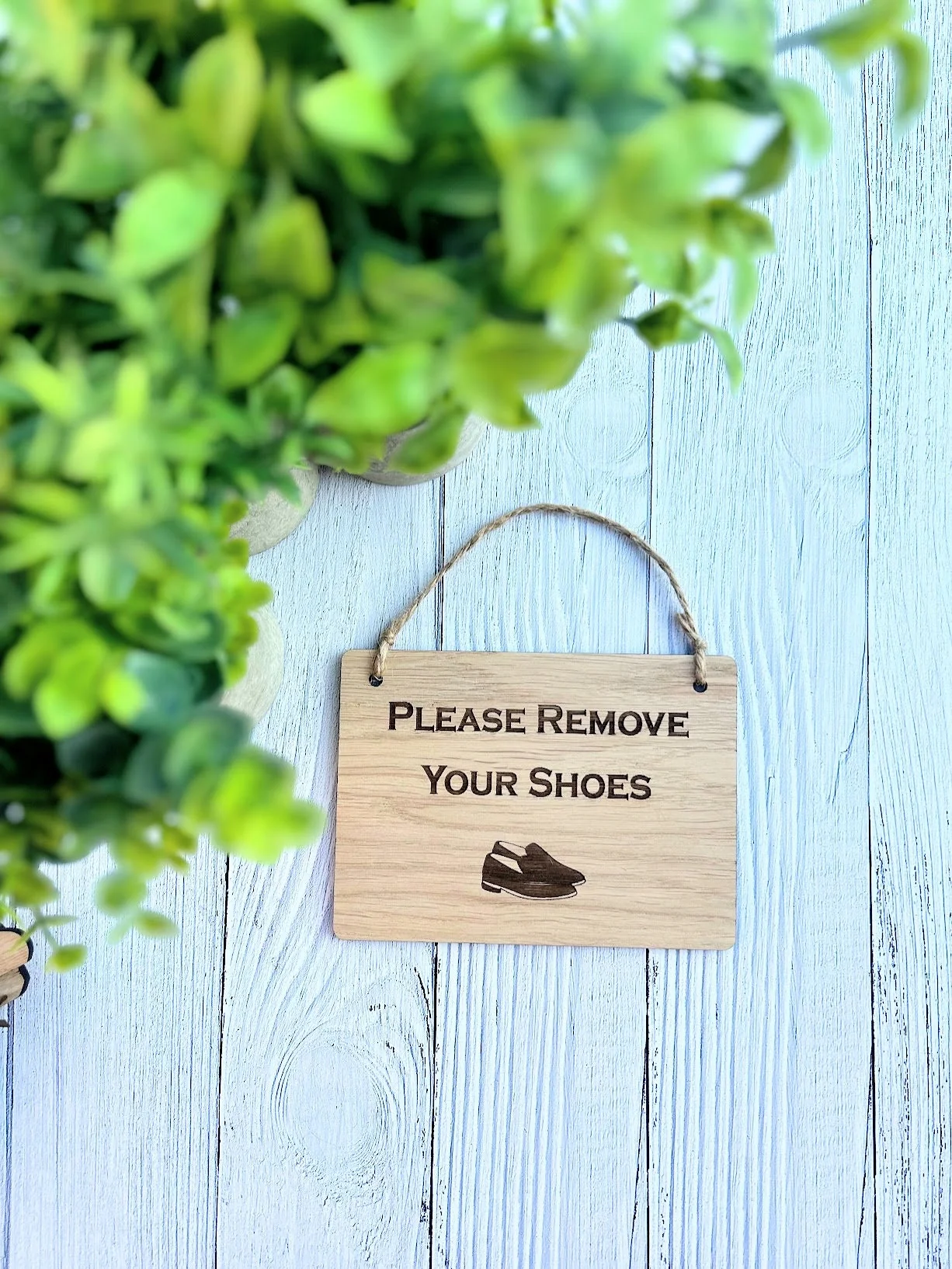 Please Remove Your Shoes | Wooden Sign | Wooden Hanging Sign | Gardeners Sign | Utility Room Sign | Guest Sign - Image 4