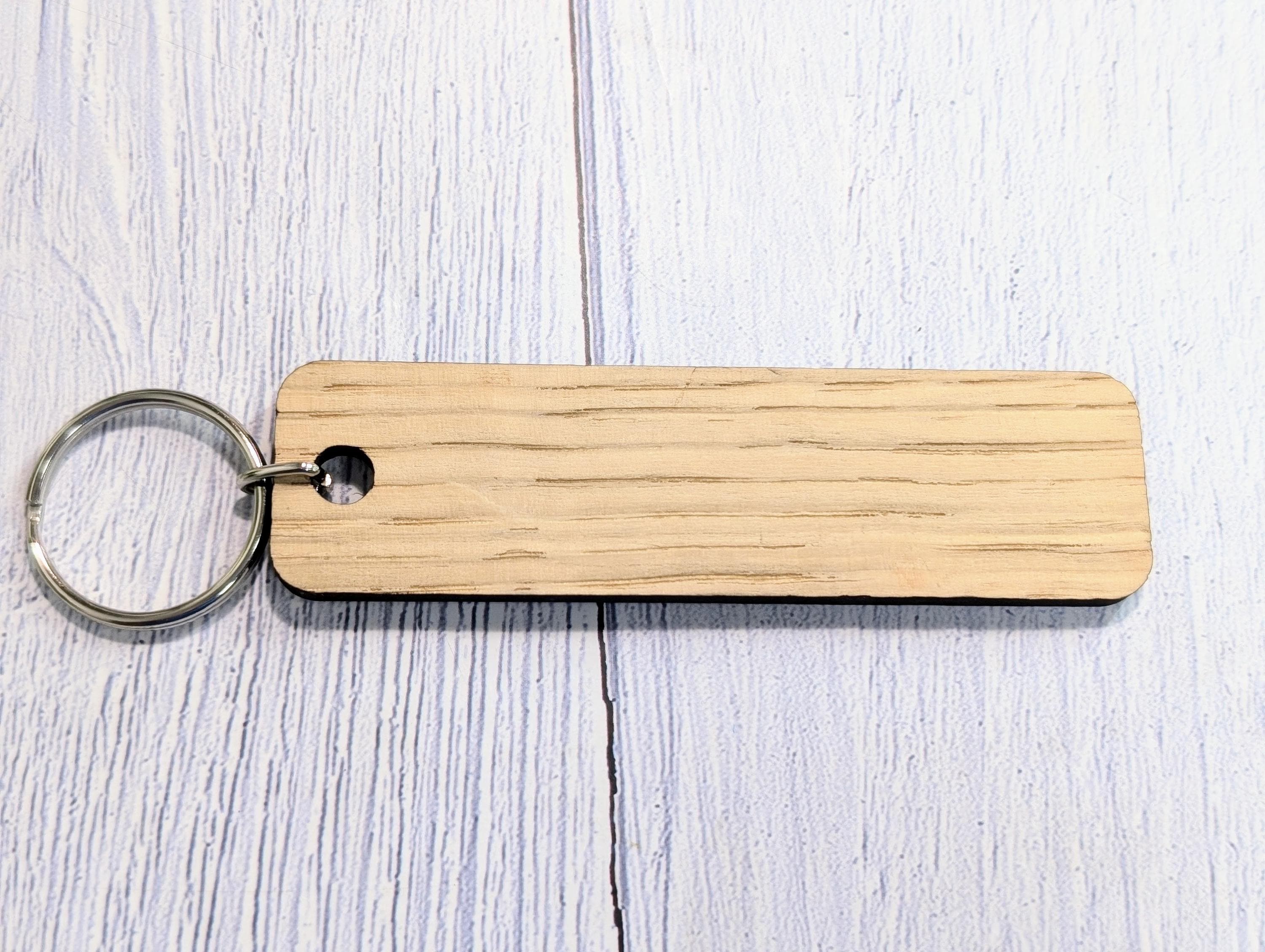 Oak Keysafe Keyring: Handmade Eco-Friendly Reminder (90x25mm) - Image 9