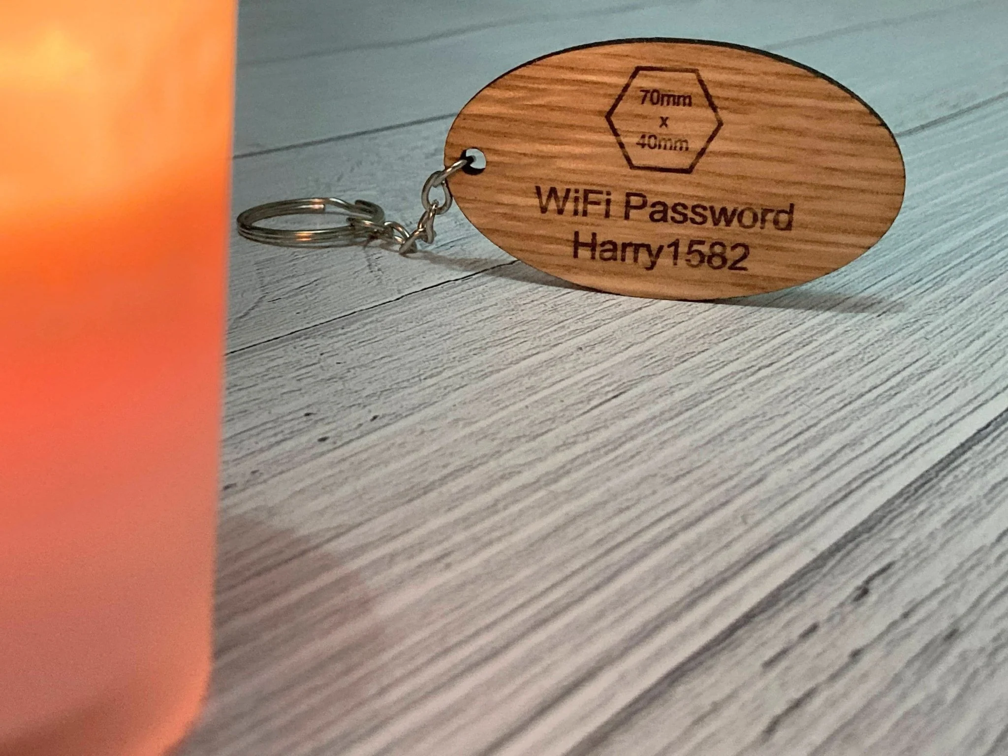 Premium Personalised Logo Keyrings - Crafted from Oak Wood | Various Sizes Available | Hotel Keyring, Business Keyring - Image 3