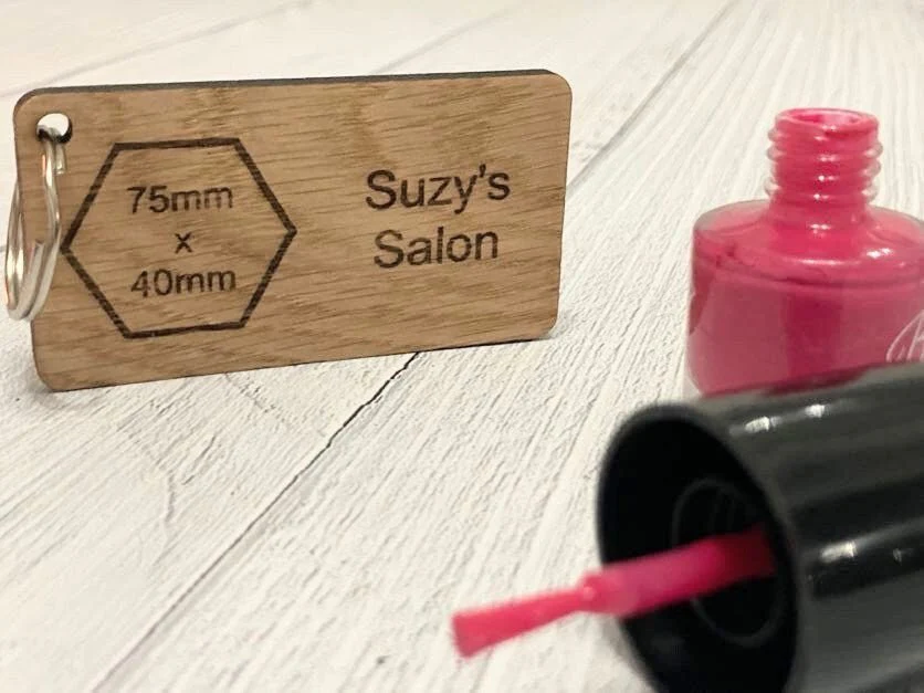 Premium Personalised Logo Keyrings - Crafted from Oak Wood | Various Sizes Available | Hotel Keyring, Business Keyring - Image 4