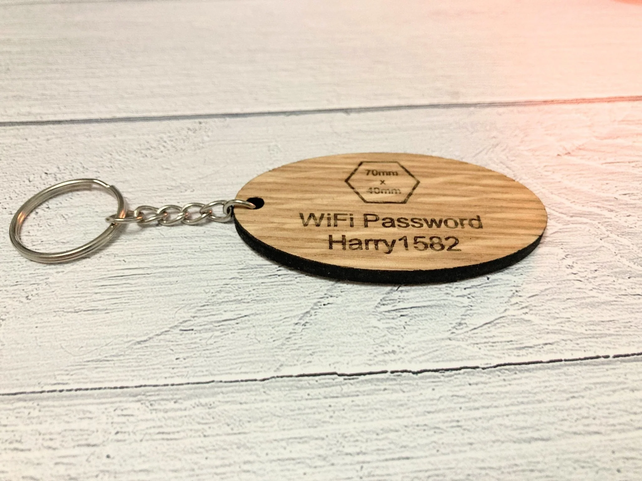 Premium Personalised Logo Keyrings - Crafted from Oak Wood | Various Sizes Available | Hotel Keyring, Business Keyring - Image 5