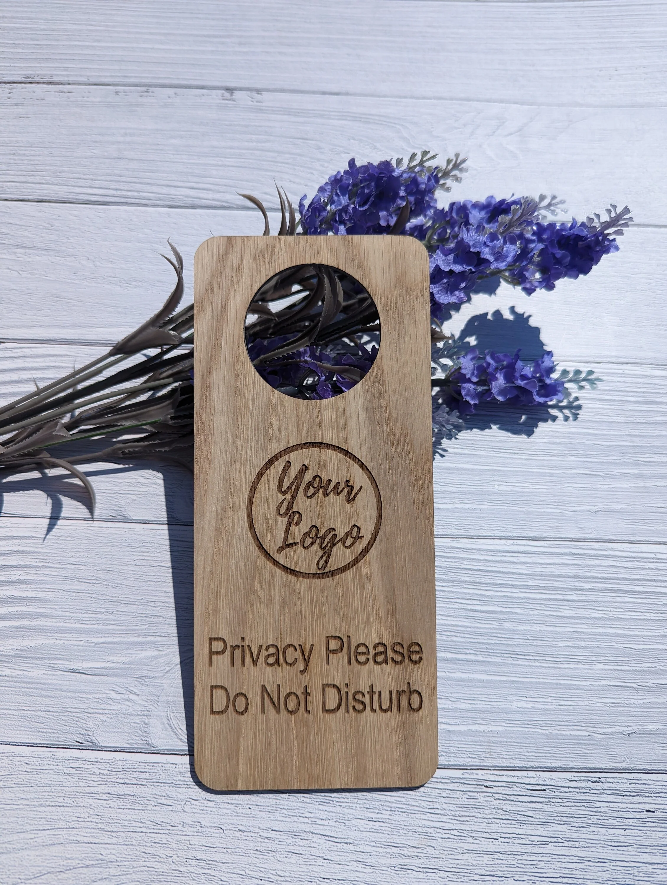 Privacy Please, Do Not Disturb - Wooden Door Hanger, Personalised Sign, Door Sign for Peace & Quiet, Home Working, WFH, Meditation Sign - Image 4