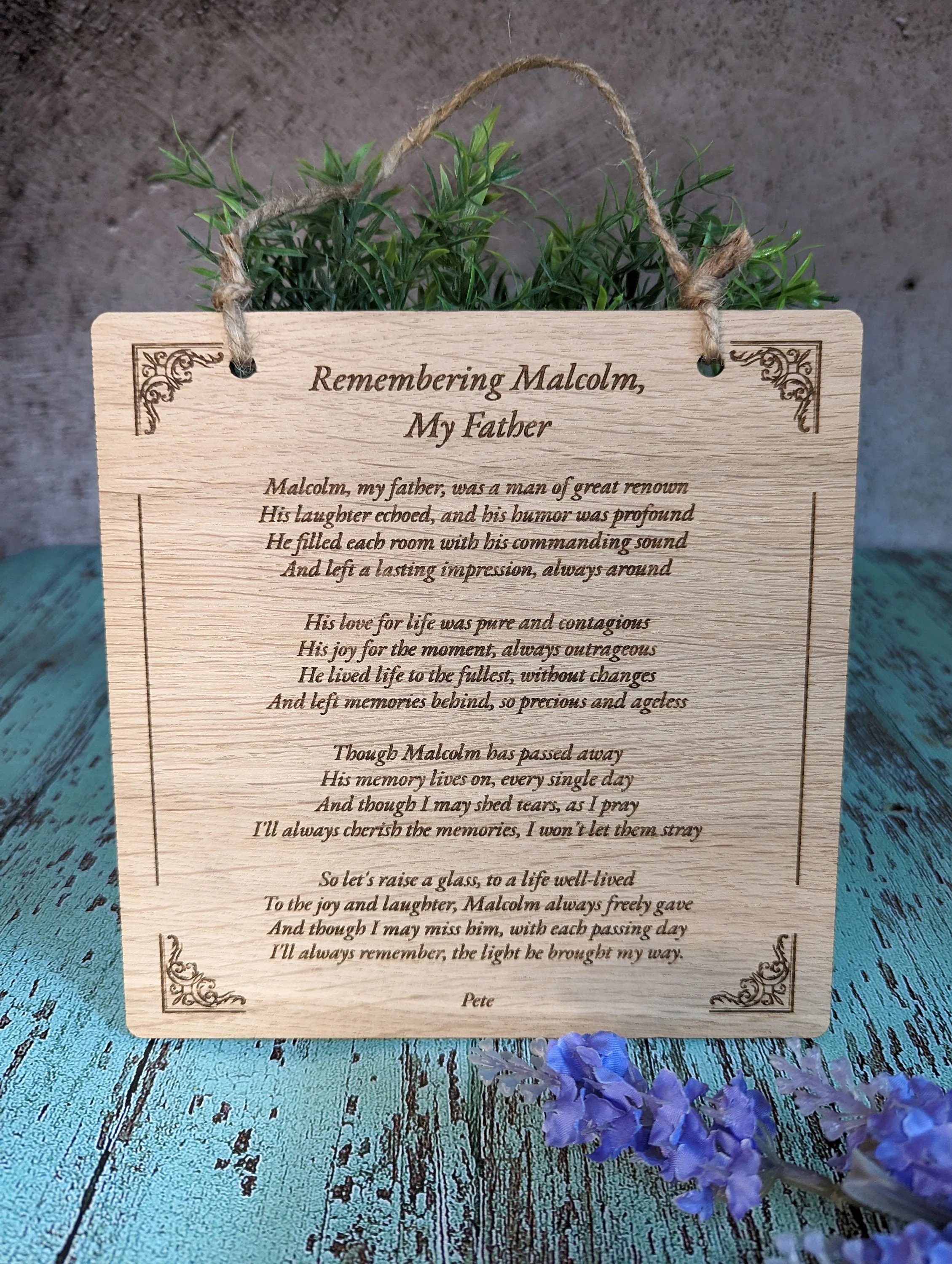 Professional Poem Writing, Personalised Wooden Poem Sign - Custom Poem Gift for Anniversary, Birthday, Wedding, or Proposal - Image 5