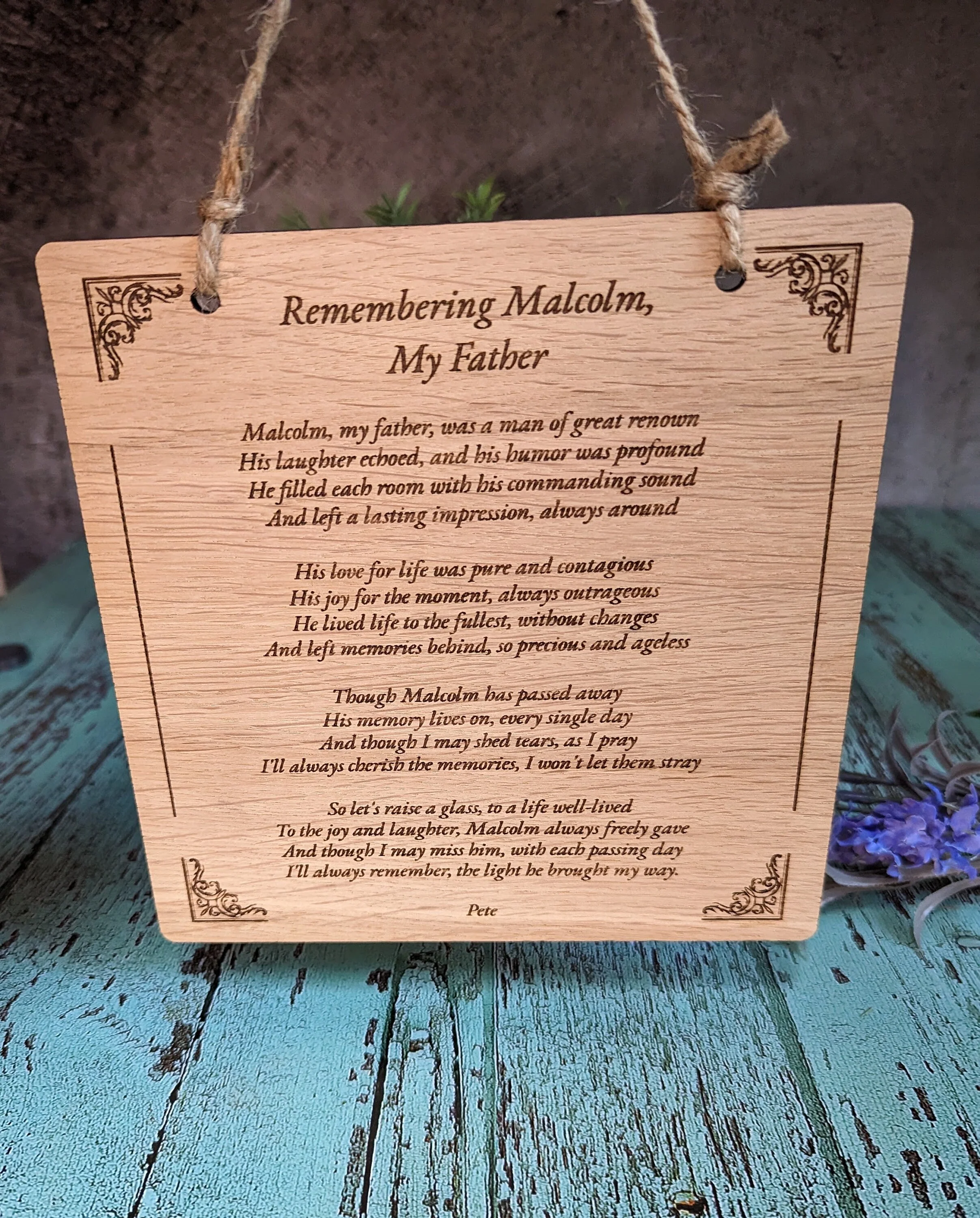 Professional Poem Writing, Personalised Wooden Poem Sign - Custom Poem Gift for Anniversary, Birthday, Wedding, or Proposal - Image 7