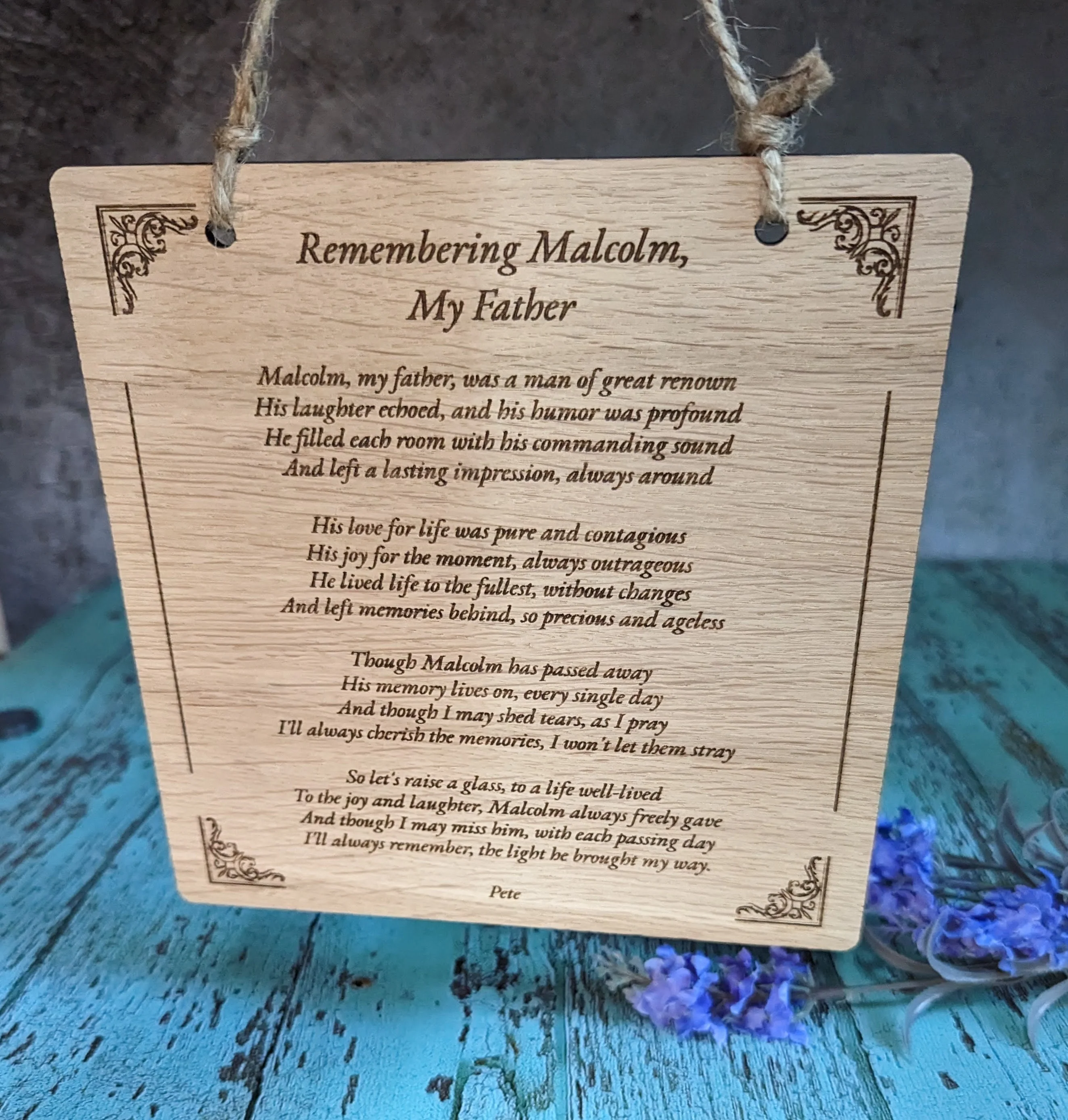 Professional Poem Writing, Personalised Wooden Poem Sign - Custom Poem Gift for Anniversary, Birthday, Wedding, or Proposal - Image 8