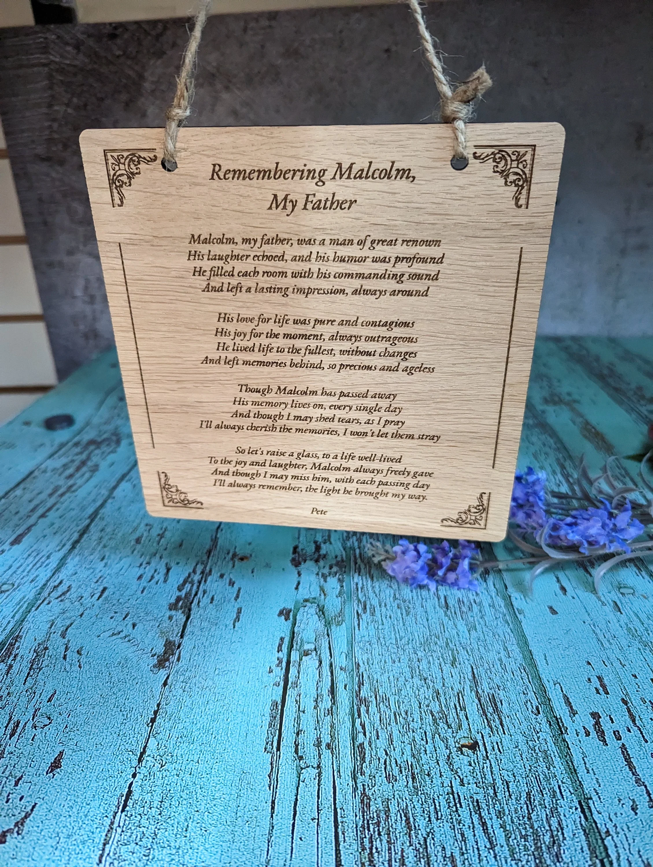 Professional Poem Writing, Personalised Wooden Poem Sign - Custom Poem Gift for Anniversary, Birthday, Wedding, or Proposal - Image 9