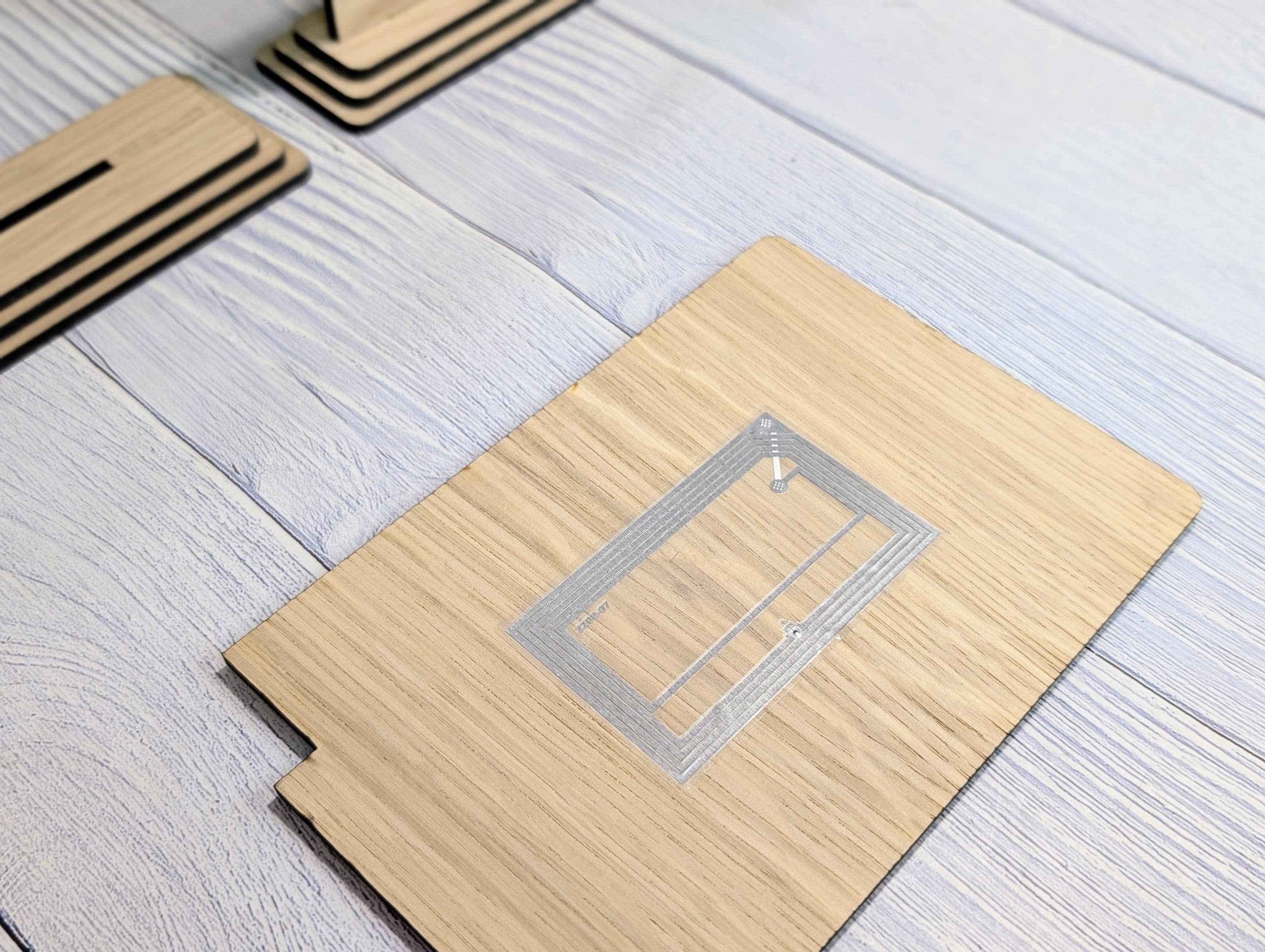 QR Code AND NFC 'Follow Us on Social Media', Tap or Scan Link, Custom Wooden Table Sign, Personalised Logo & Social Media Link, 2 Sizes - Image 6