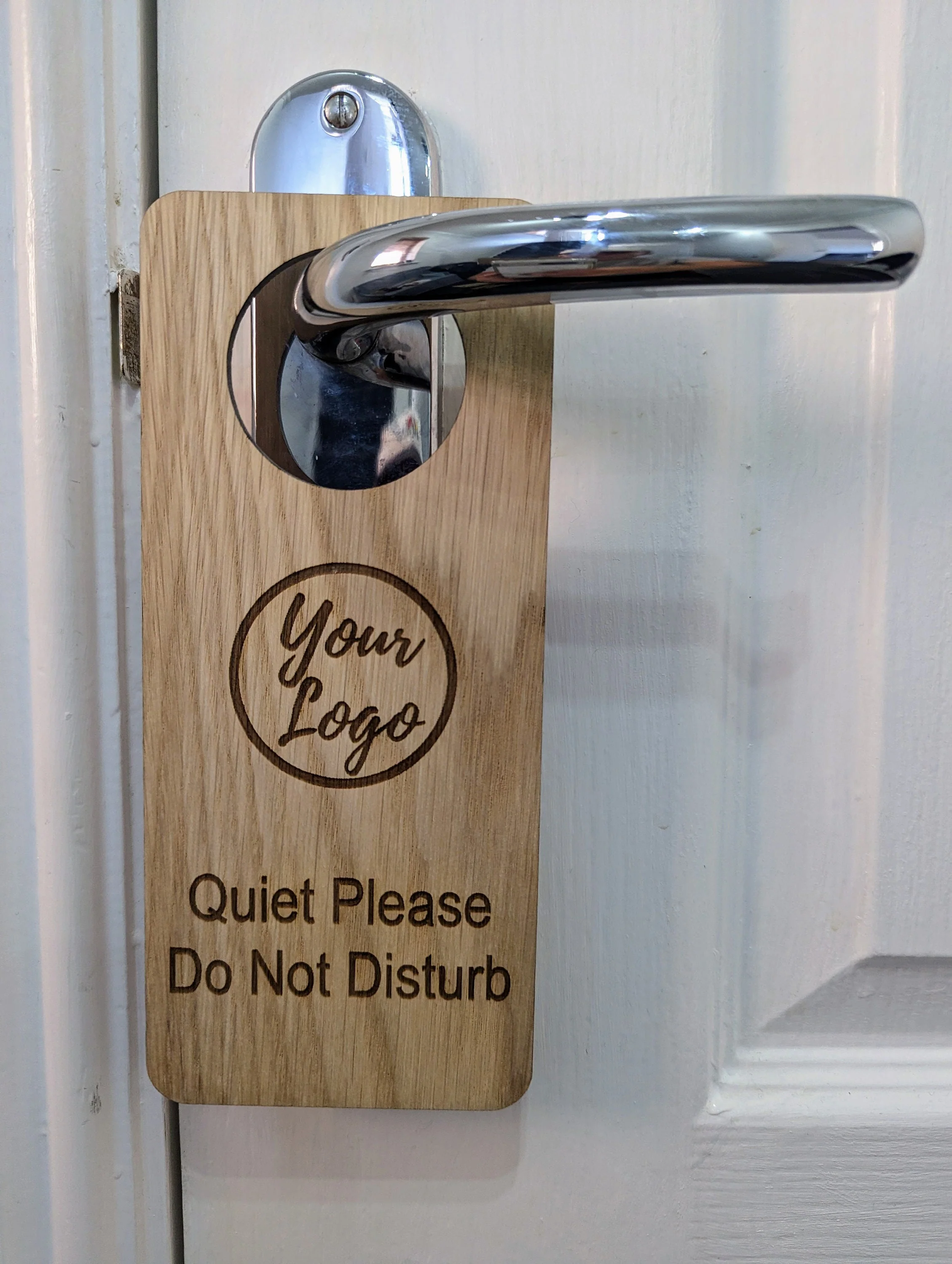 Quiet Please, Do Not Disturb - Wooden Door Hanger, Personalised Sign, Door Sign, Studying, Home Working, WFH, On a Call, Meditation Sign - Image 4