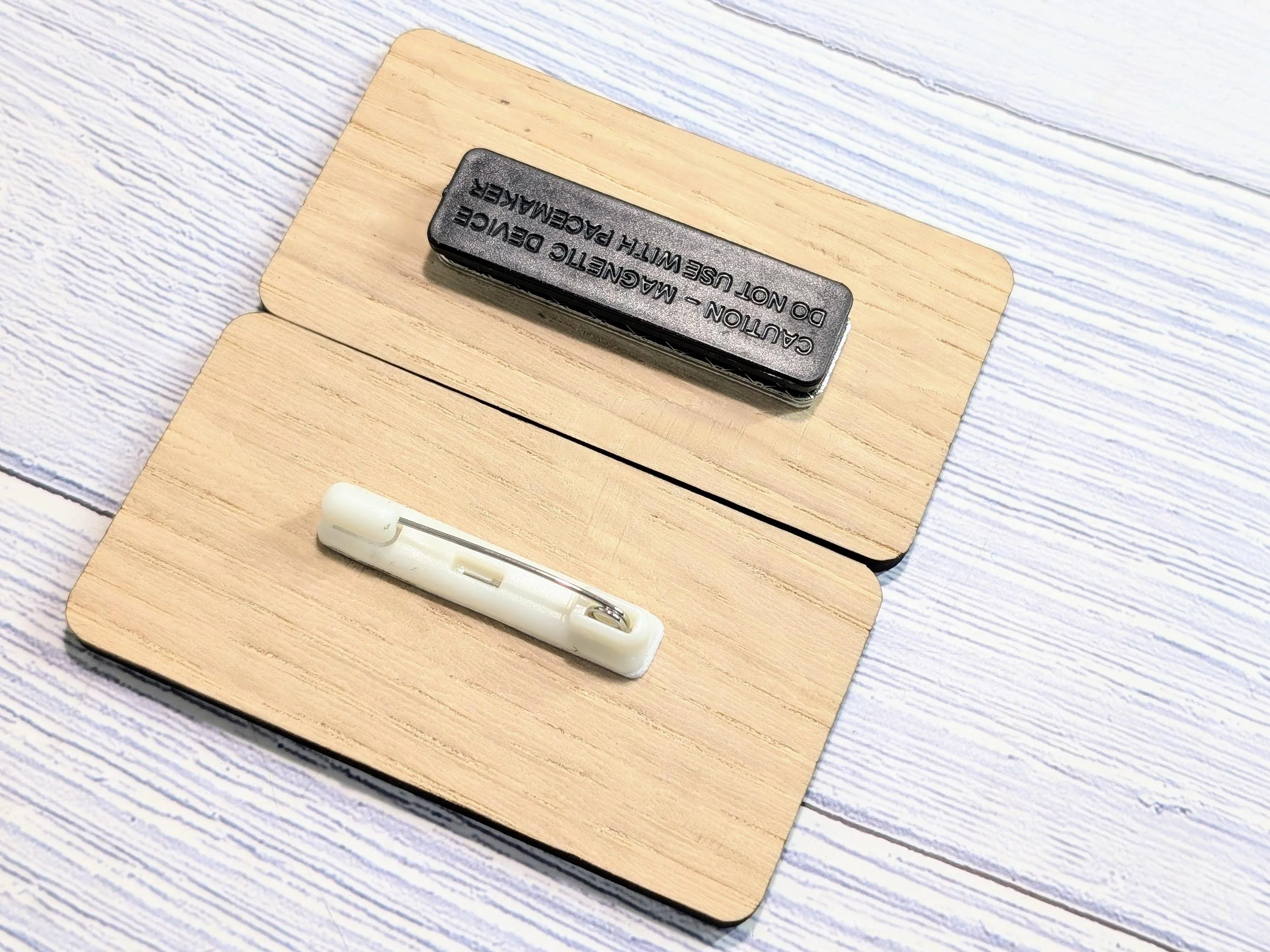 Reusable Wooden Name Badge with Wipeable Blackboard – Custom Logo & Eco-Friendly Design | Wood Name Tags | Custom Delegate Badges - Image 5