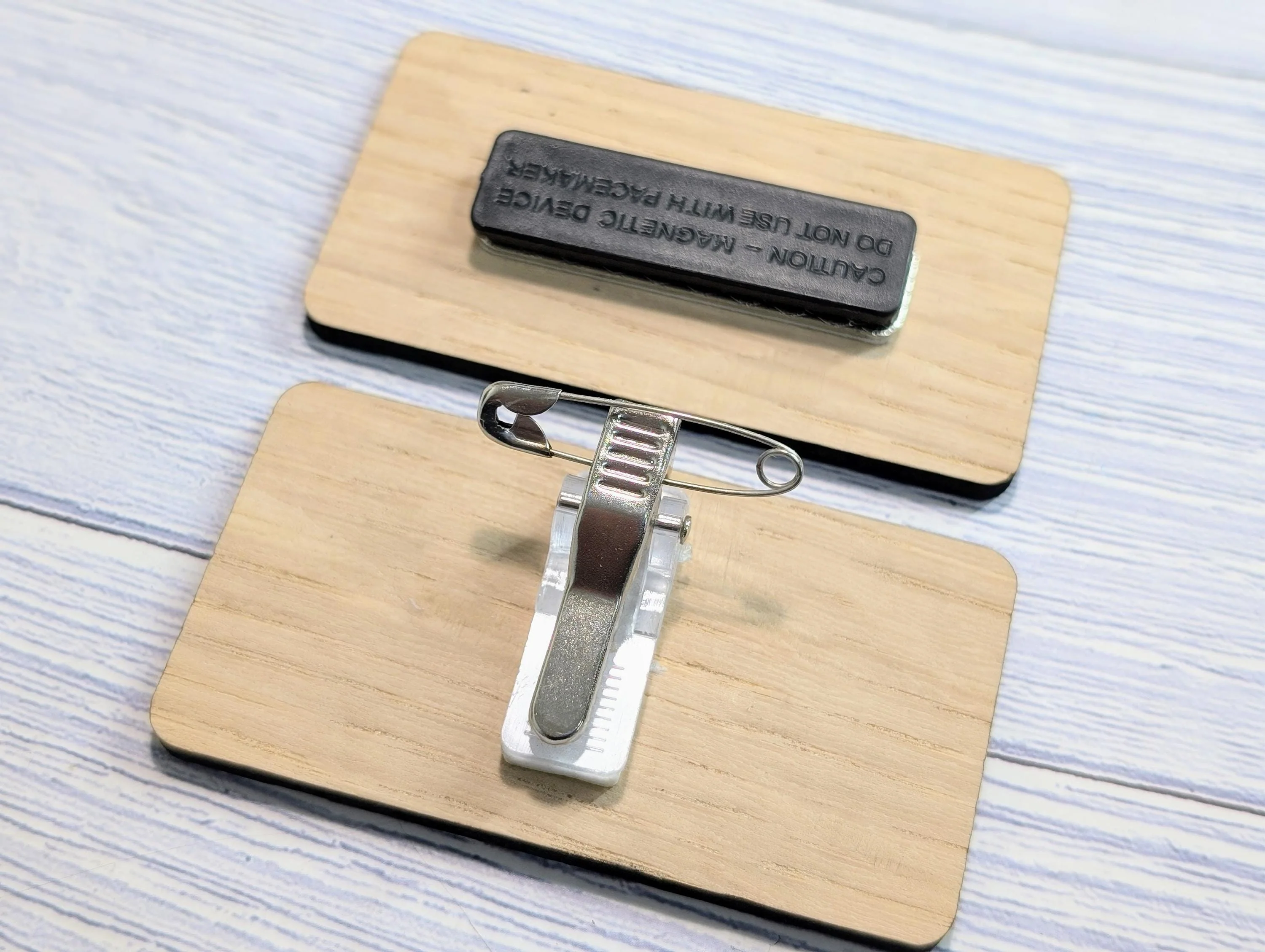 Reusable Wooden Name Badge with Wipeable Blackboard – Custom Logo & Eco-Friendly Design | Wood Name Tags | Custom Delegate Badges - Image 6