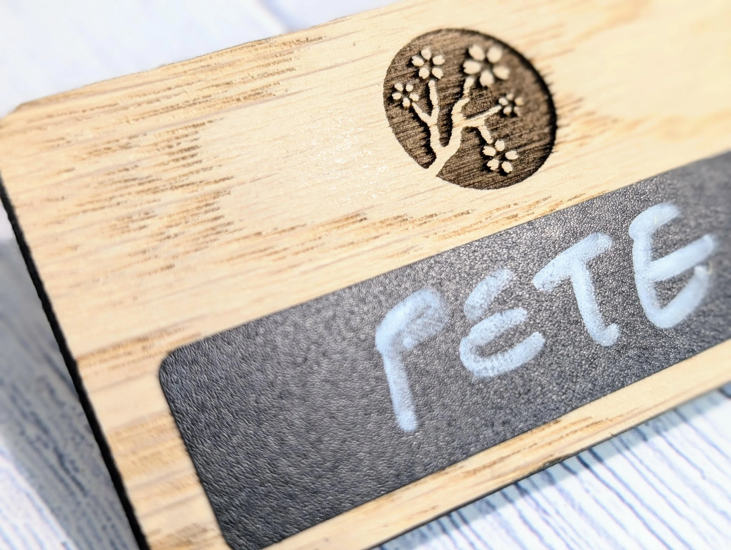 Reusable Wooden Name Badge with Wipeable Blackboard – Custom Logo & Eco-Friendly Design | Wood Name Tags | Custom Delegate Badges - Image 8