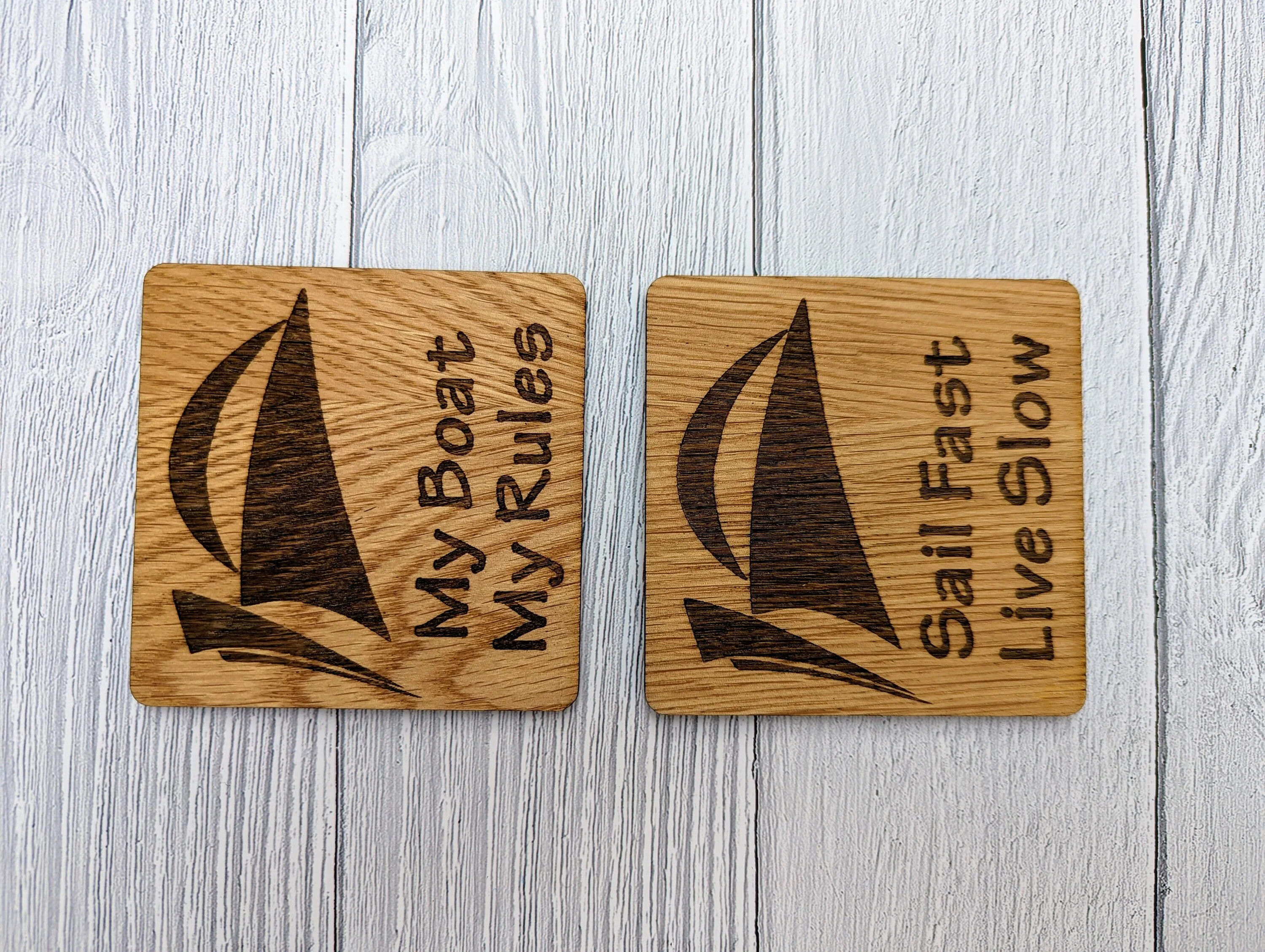 Sailing Coasters, Choice of Sailing Slogan, Pack of 6 Coasters - Image 5