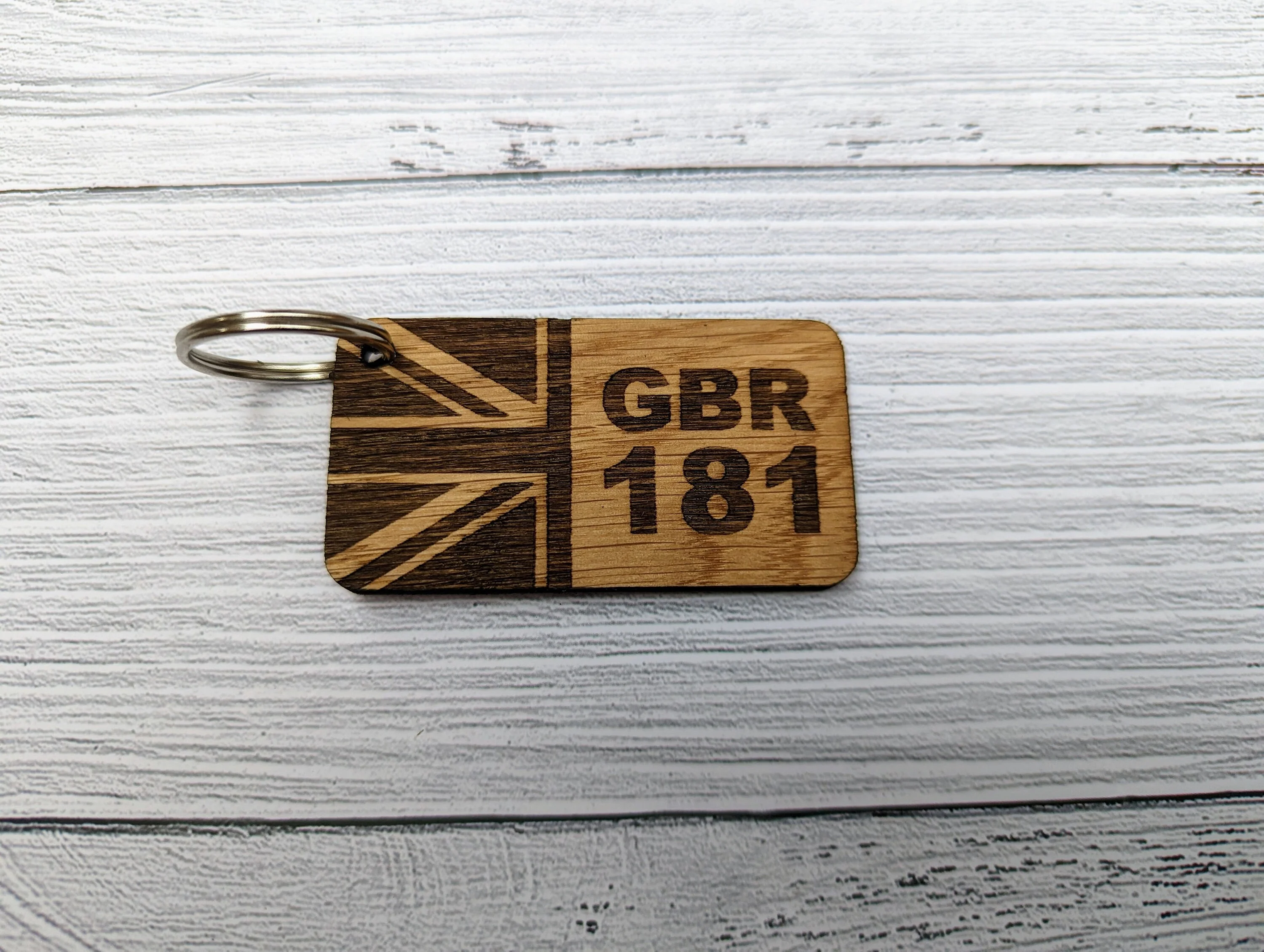 Sailing Keyrings, Personalised With Sail Number, Sailing Gift, Oak - Image 3