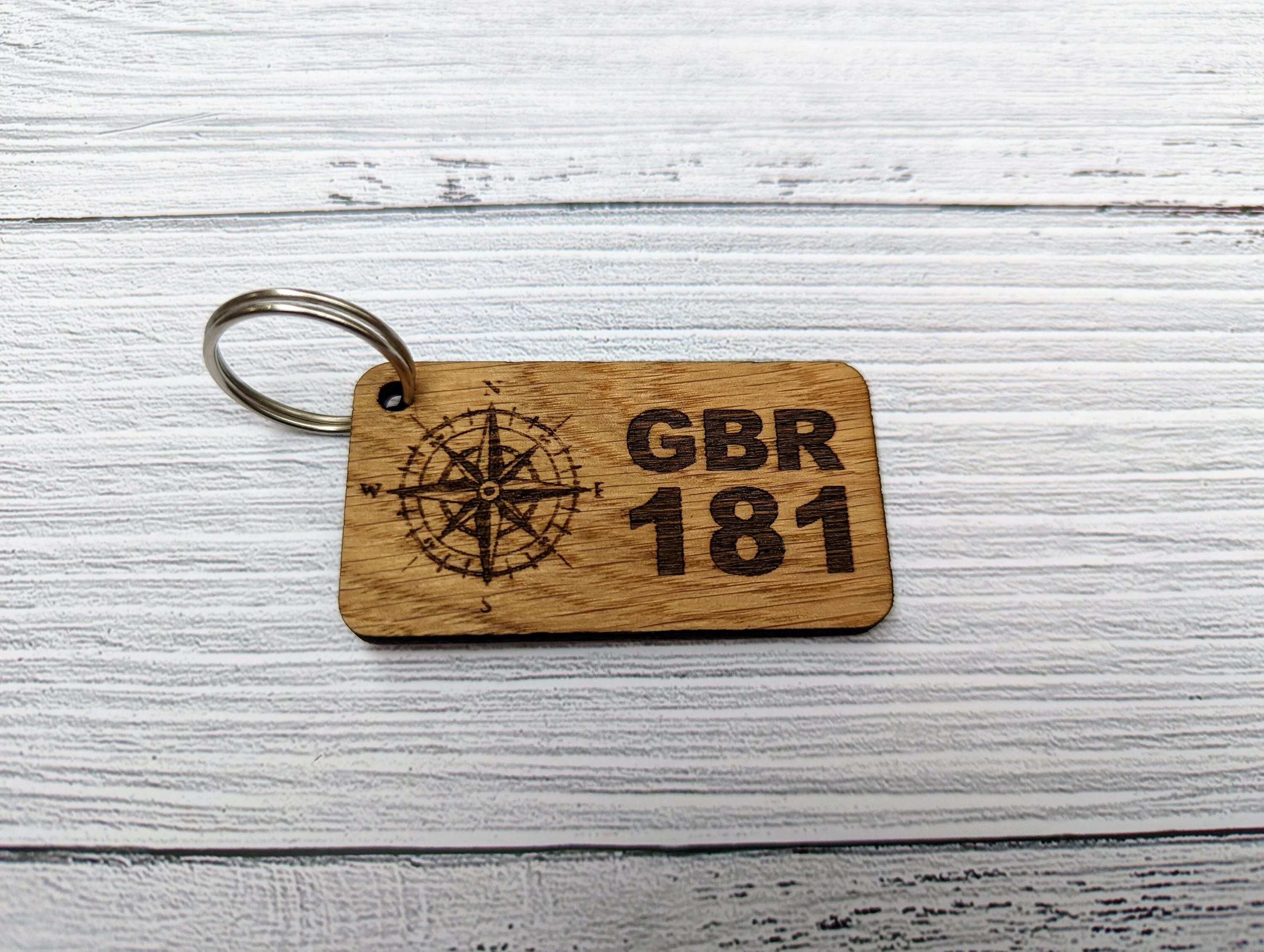 Sailing Keyrings, Personalised With Sail Number, Sailing Gift, Oak - Image 5