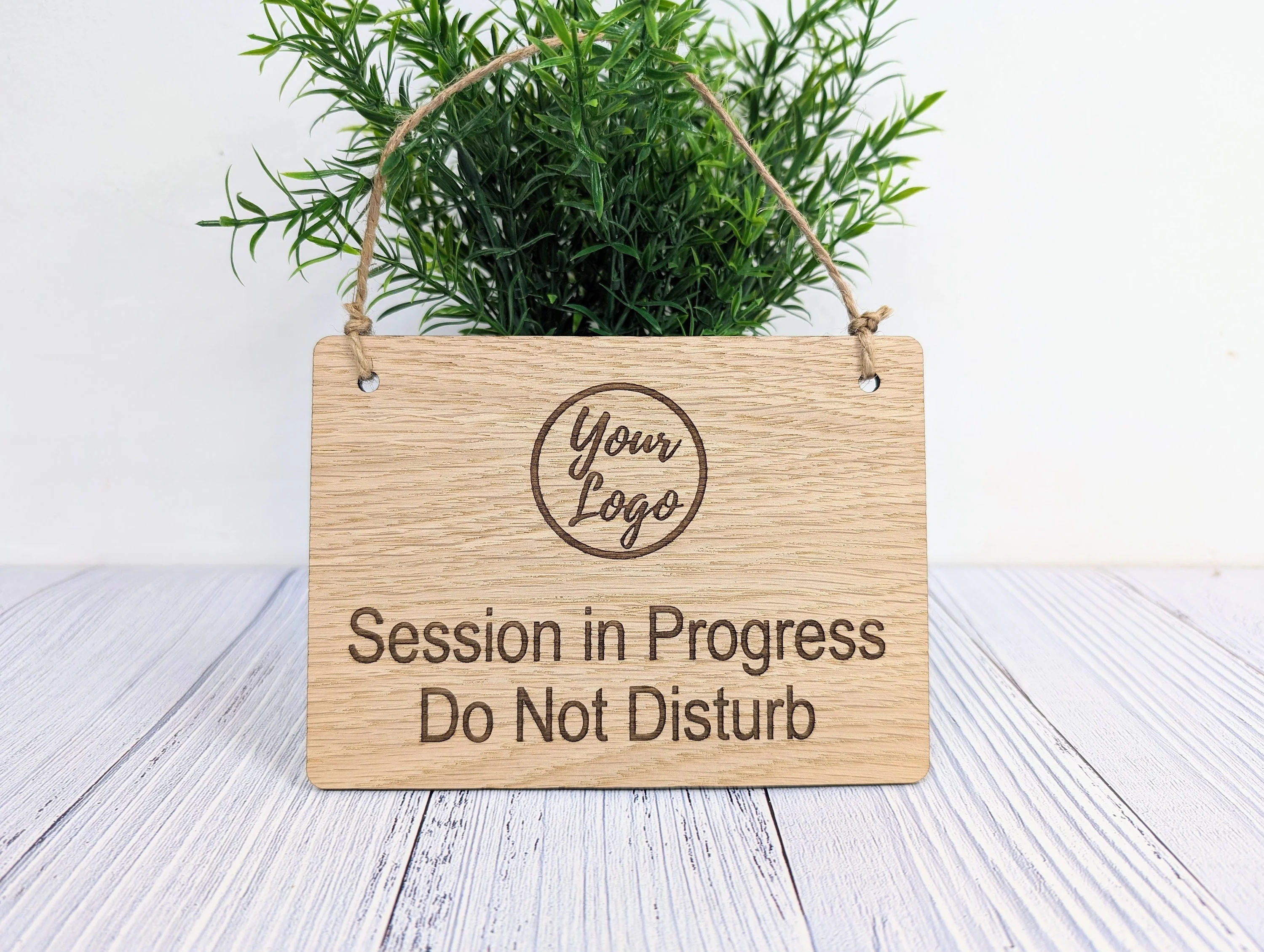 Session in Progress, Do Not Disturb Sign- Oak Door Sign, Handcrafted in Wales, Peaceful Decor, Available in 4 Sizes - Image 4