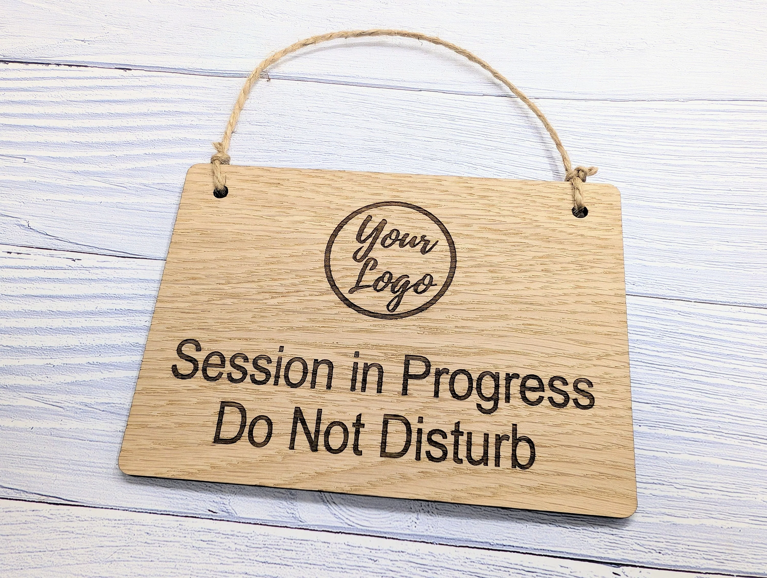 Session in Progress, Do Not Disturb Sign- Oak Door Sign, Handcrafted in Wales, Peaceful Decor, Available in 4 Sizes - Image 6