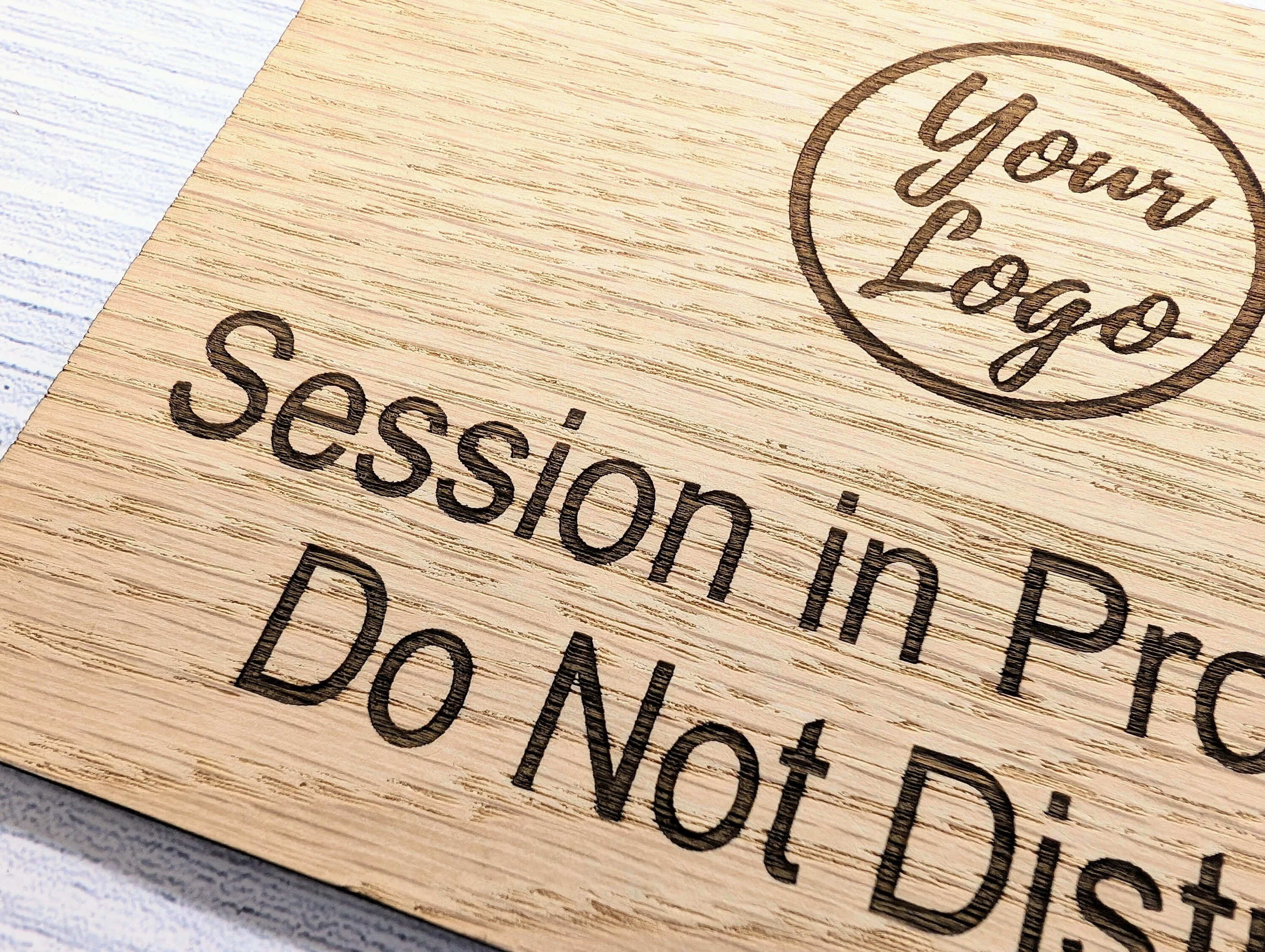 Session in Progress, Do Not Disturb Sign- Oak Door Sign, Handcrafted in Wales, Peaceful Decor, Available in 4 Sizes - Image 9