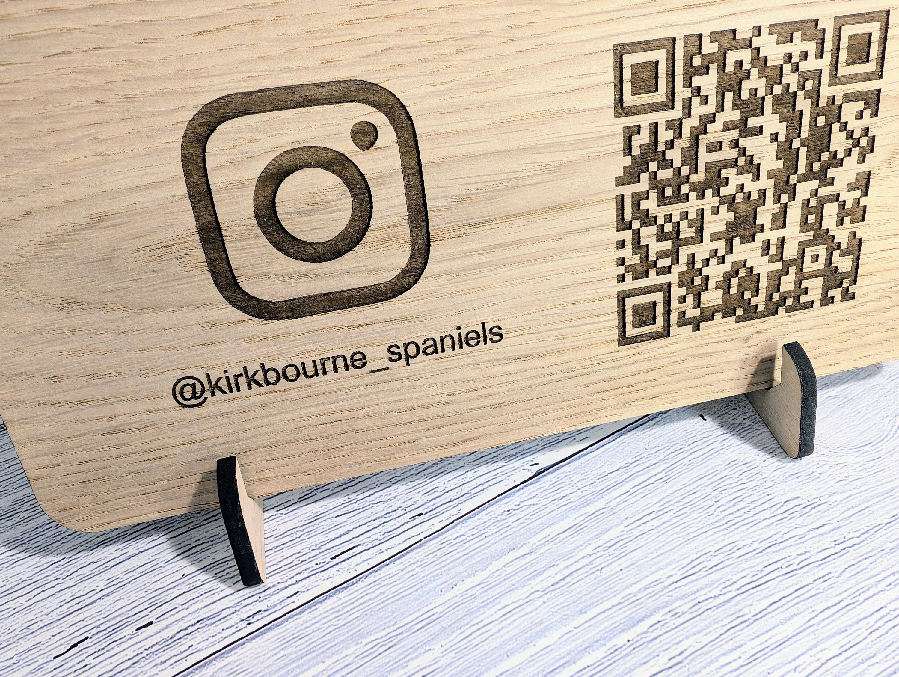 Social Media QR Code Sign | Wooden Sign for Instagram, Website & Facebook - Image 8