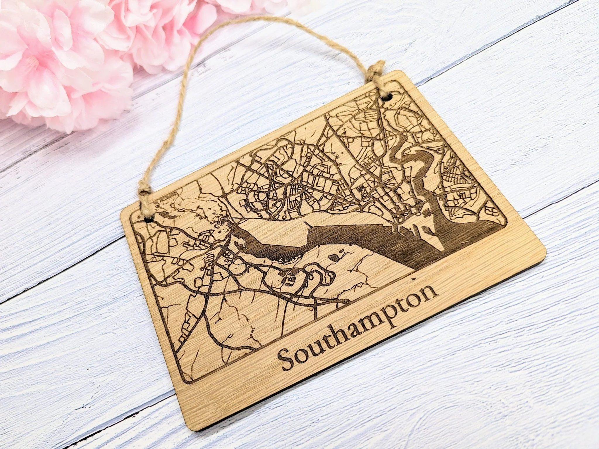 Southampton Map Wooden Wall Art - Unique City Map Decor for Home and Office - Available in 4 Sizes - Image 4