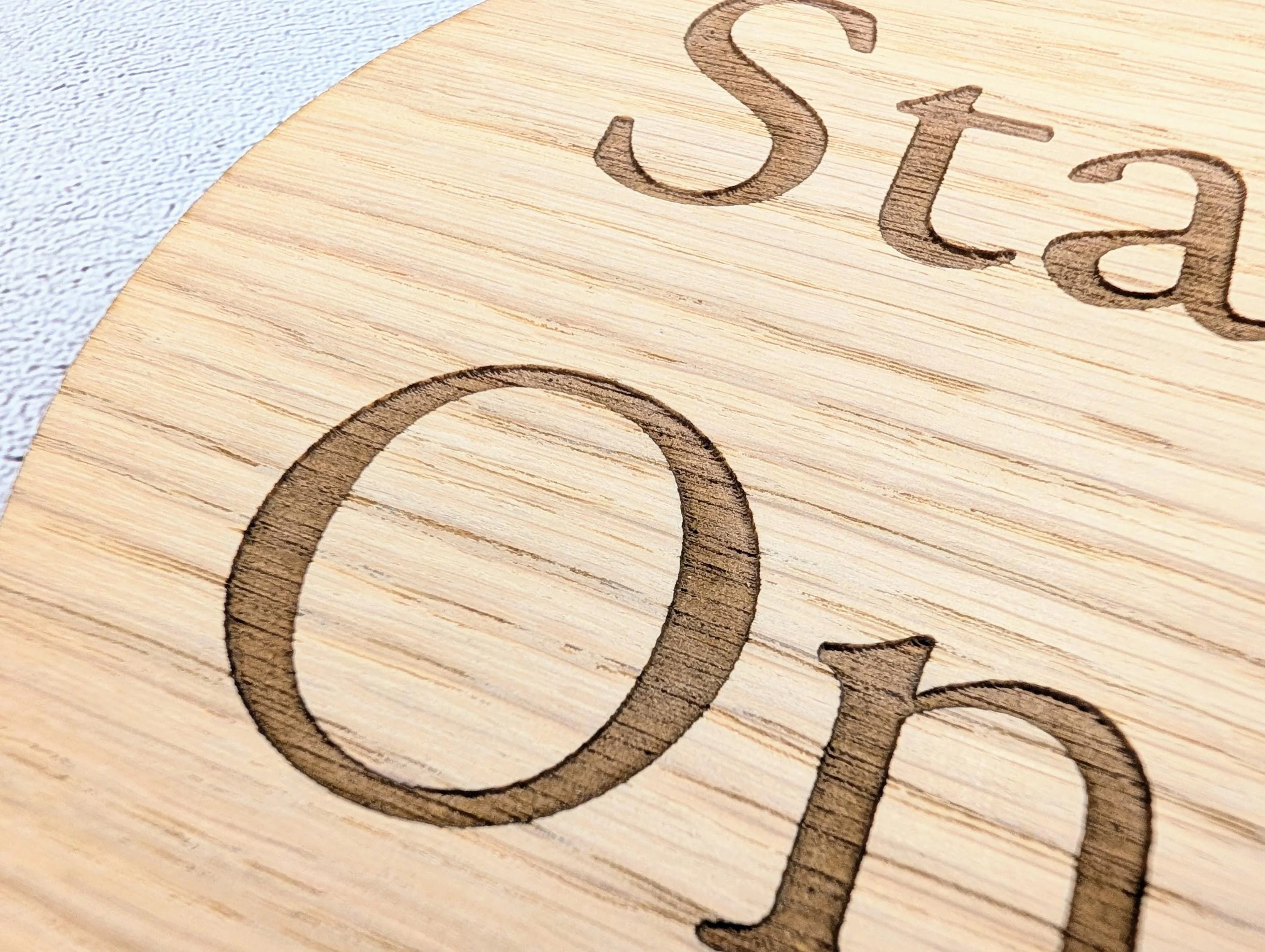 Staff Only Door Sign – Circular Oak Veneered Wooden Sign for Business, Indoor Use Only, Handmade in Wales, Plastic-Free Packaging - Image 7